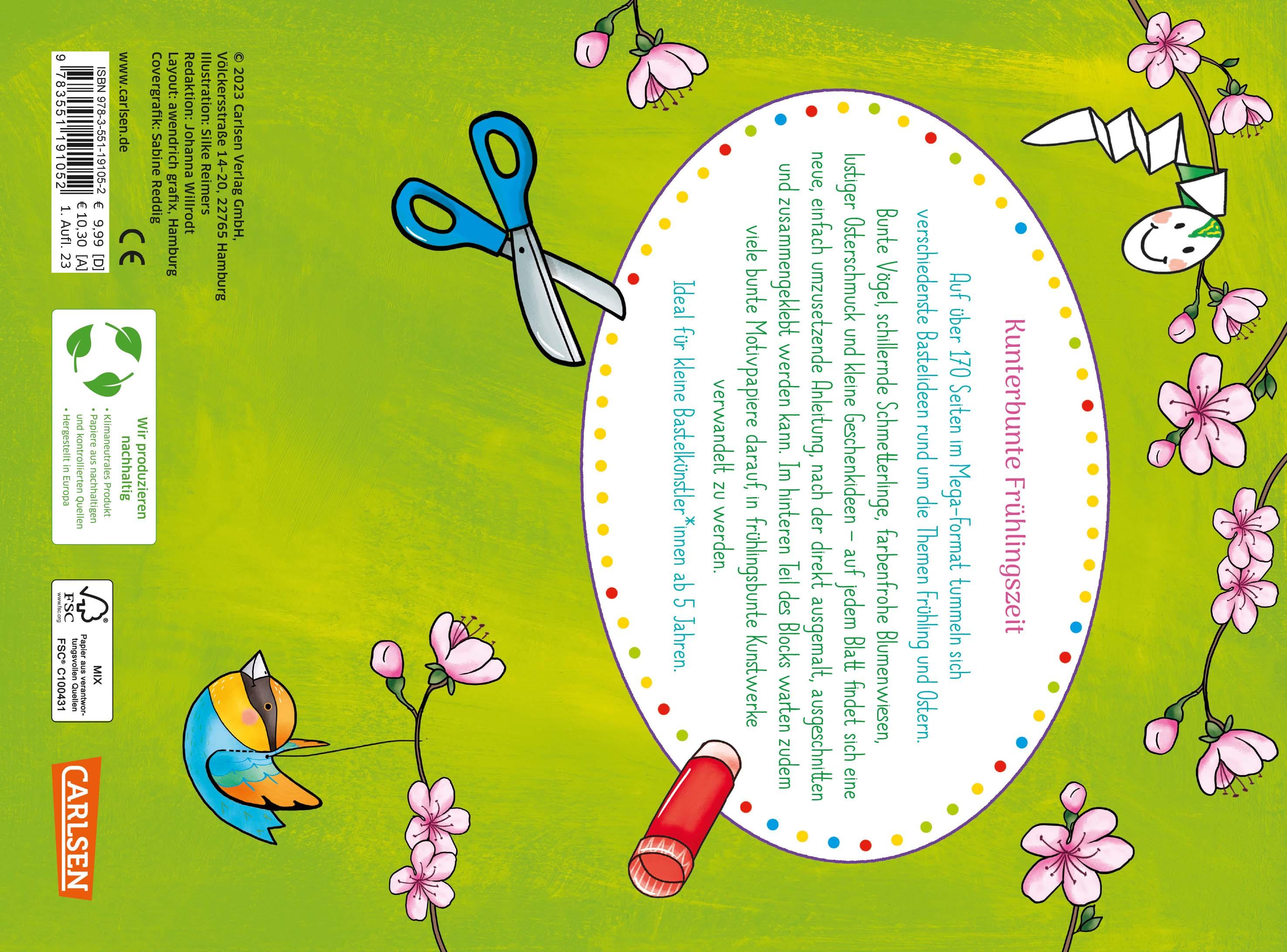 Rückseitencover Mein MEGA Bastelblock: Frühling