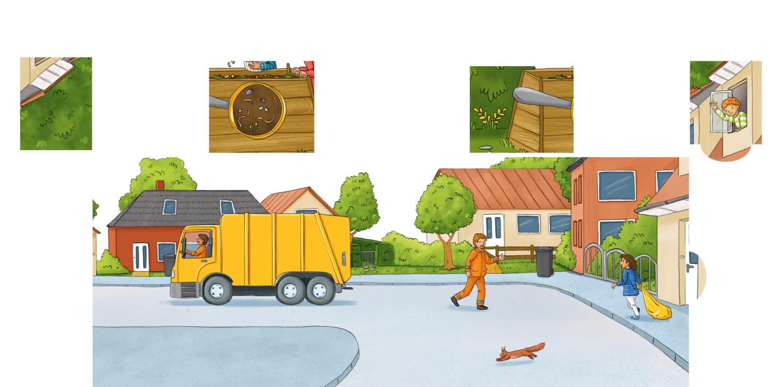 Beispielinhalt (Bild) Frag doch mal ... die Maus: Müllabfuhr und Recycling