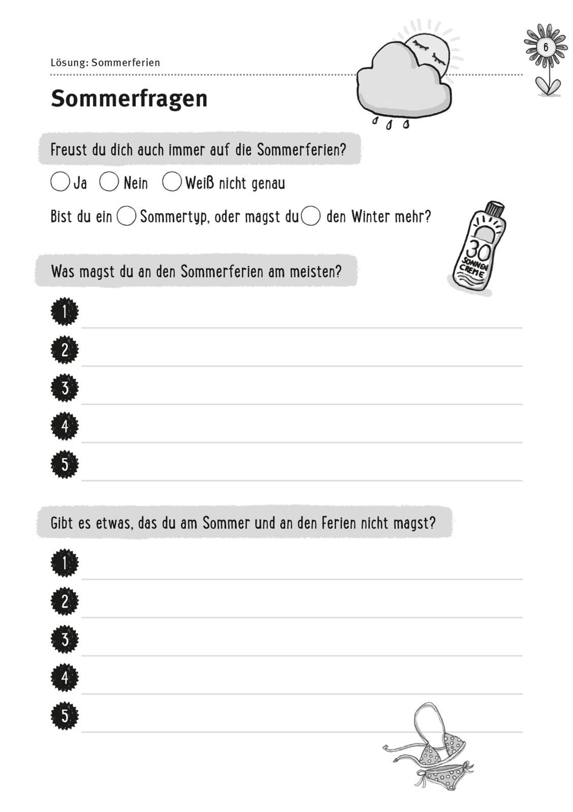 Beispielinhalt (Bild) Rätselspaß Grundschule: Mein dicker Spaß- und Rätselblock