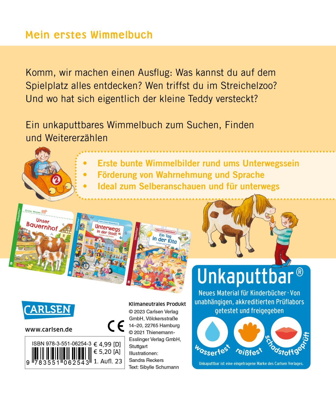 Rückseitencover Unkaputtbar: Mein erstes Wimmelbuch: Wir machen einen Ausflug