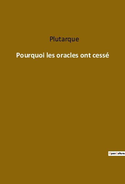Vorderes Coverbild Pourquoi les oracles ont cessé