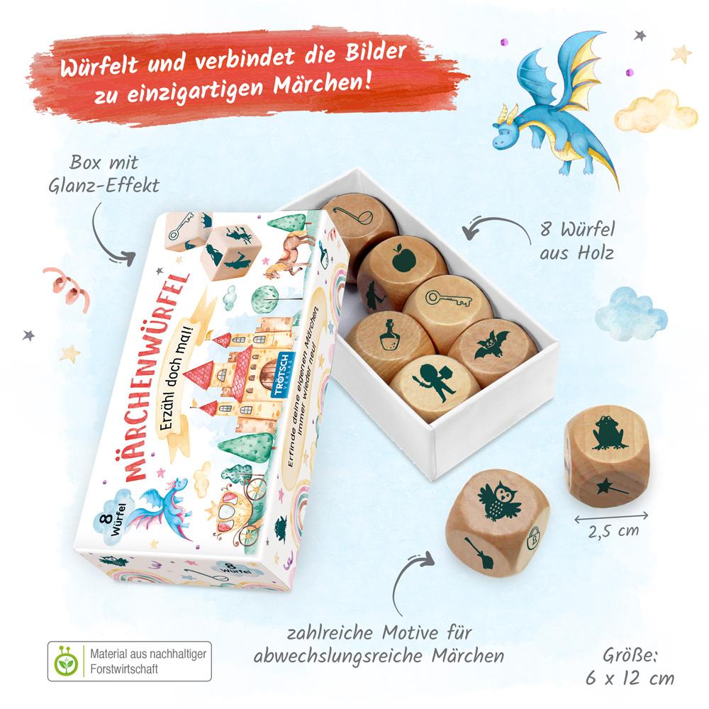 Beispielinhalt (Bild) Trötsch Würfelset Märchenwürfel Erzähl doch mal