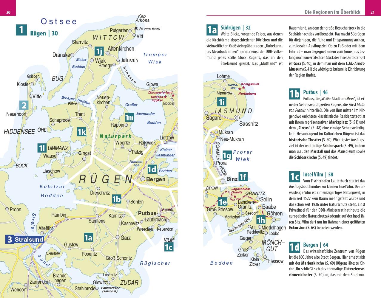 Beispielinhalt (Bild) Reise Know-How Reiseführer Rügen, Hiddensee, Stralsund
