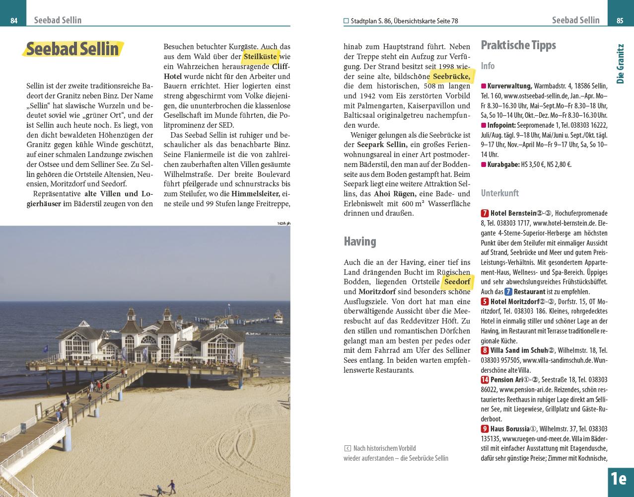 Beispielinhalt (Bild) Reise Know-How Reiseführer Rügen, Hiddensee, Stralsund