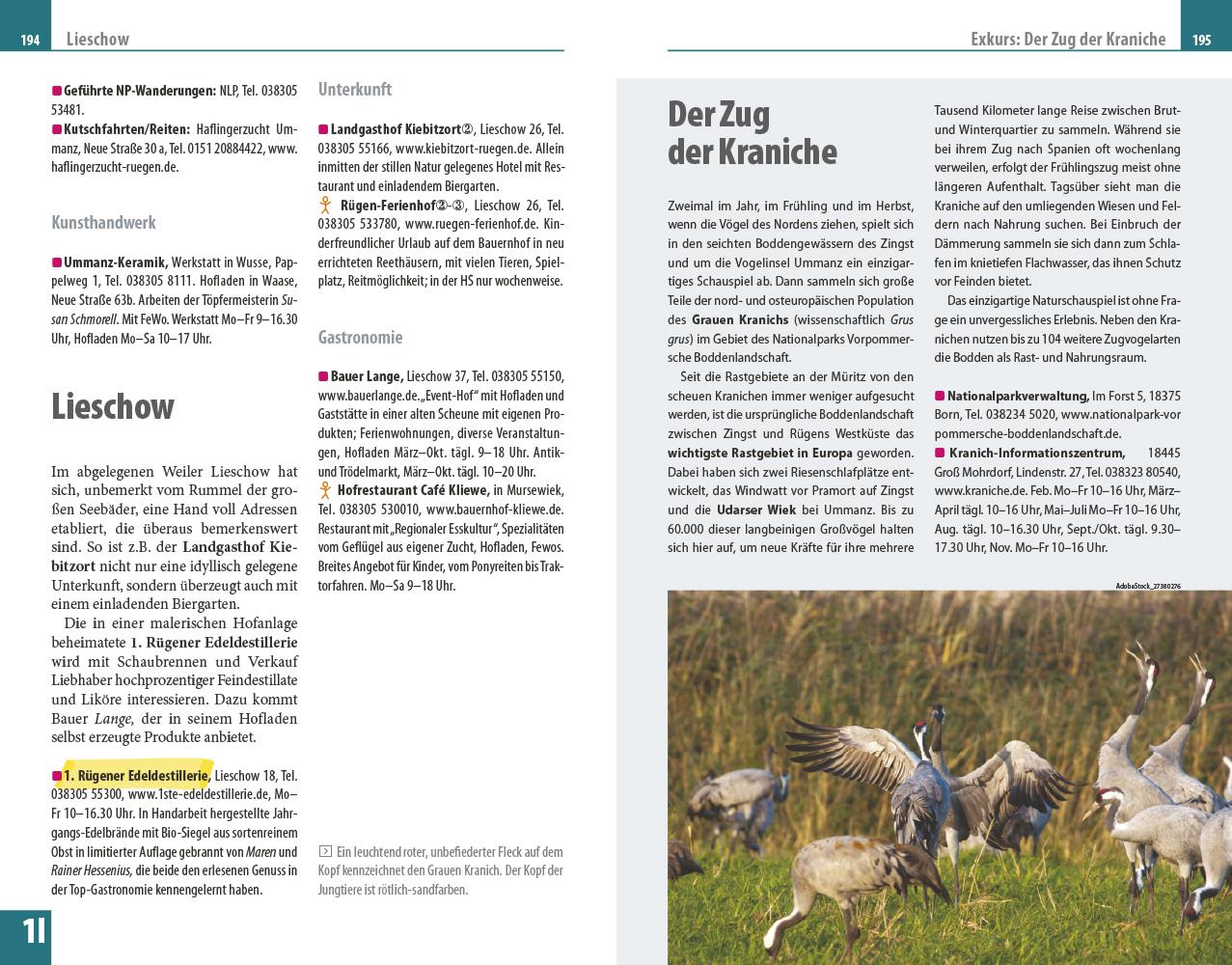 Beispielinhalt (Bild) Reise Know-How Reiseführer Rügen, Hiddensee, Stralsund