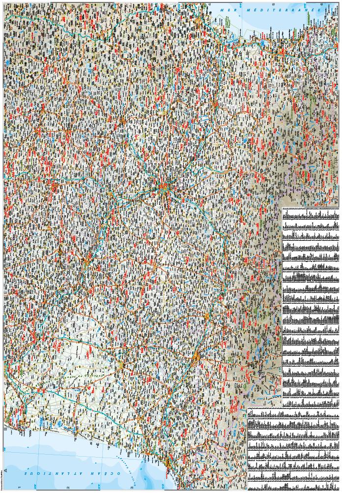 Beispielinhalt (Bild) Reise Know-How Landkarte Südfrankreich / Southern France (1:425.000)