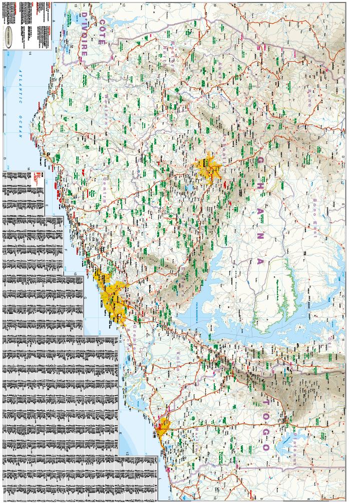 Beispielinhalt (Bild) Reise Know-How Landkarte Ghana, Togo (1:600.000)