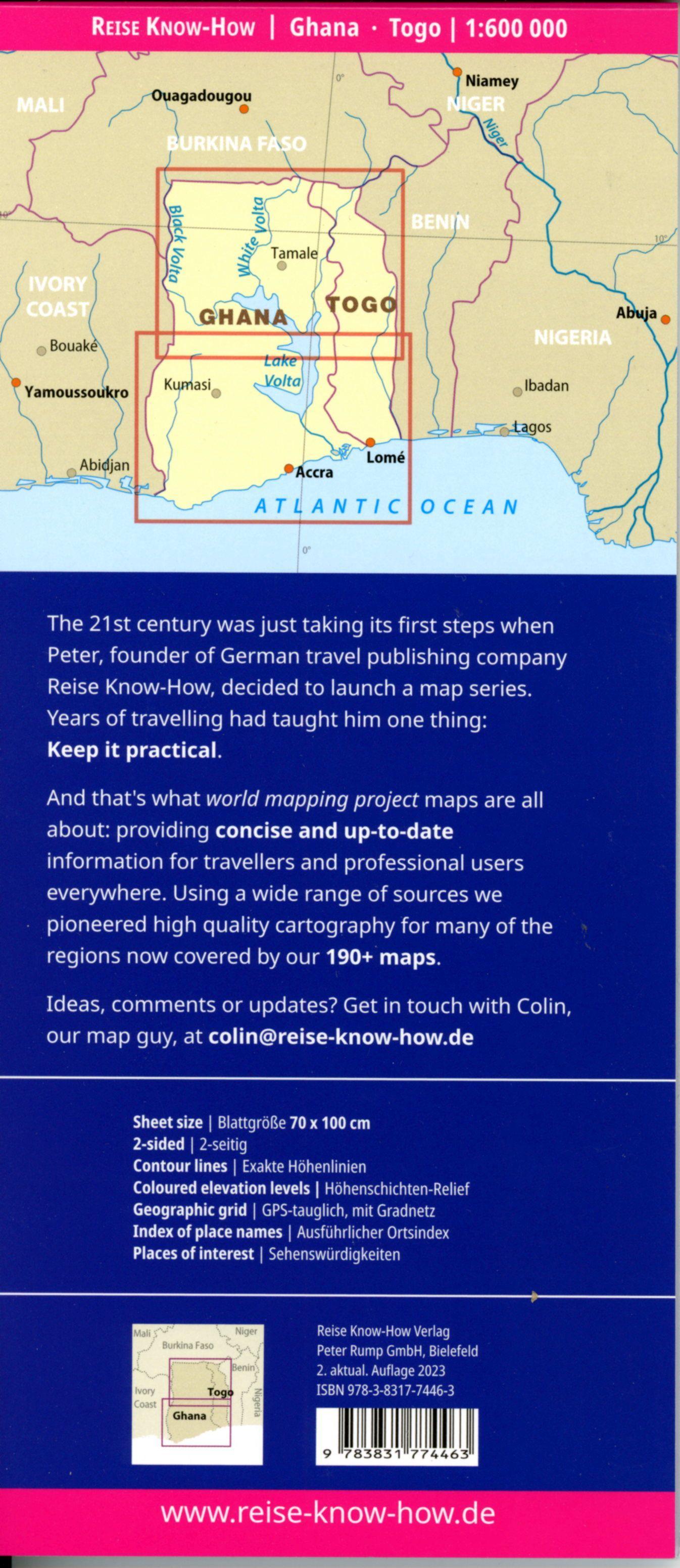 Beispielinhalt (Bild) Reise Know-How Landkarte Ghana, Togo (1:600.000)