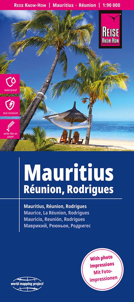 Vorderes Coverbild Reise Know-How Landkarte Mauritius, Réunion, Rodrigues (1:90.000)