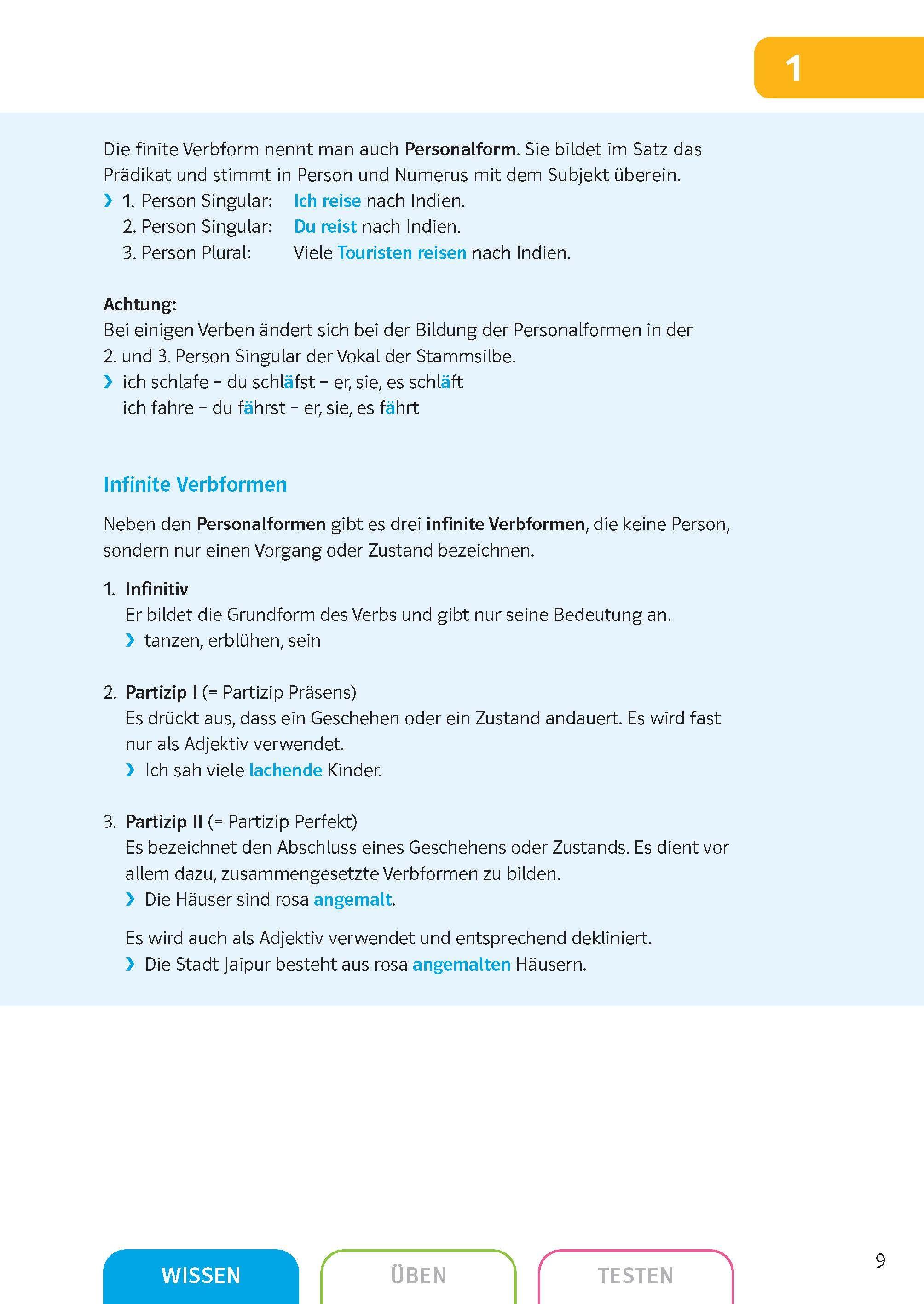 Beispielinhalt (Bild) Sicher in Deutsch Grammatik 7./8. Klasse