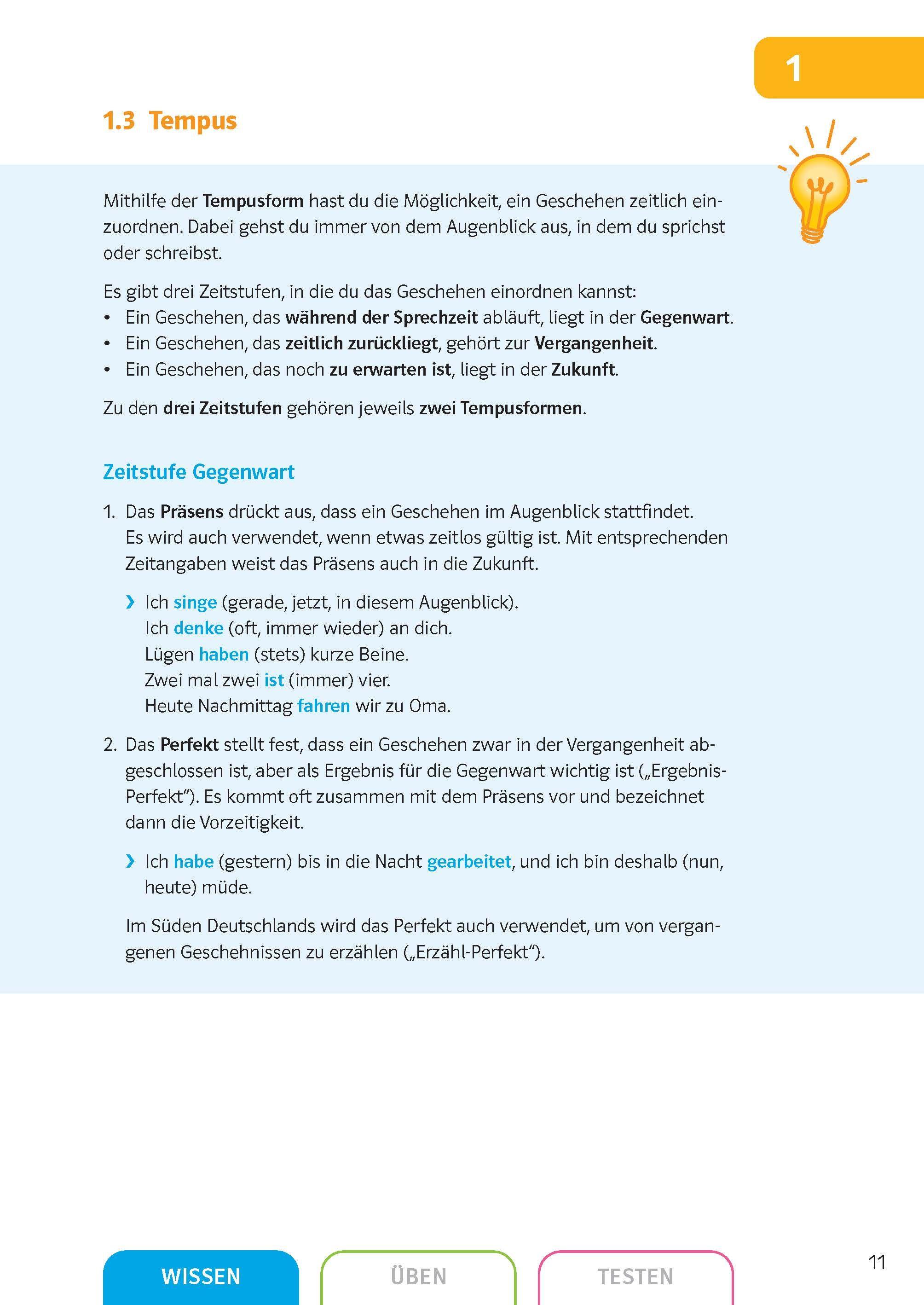 Beispielinhalt (Bild) Sicher in Deutsch Grammatik 7./8. Klasse