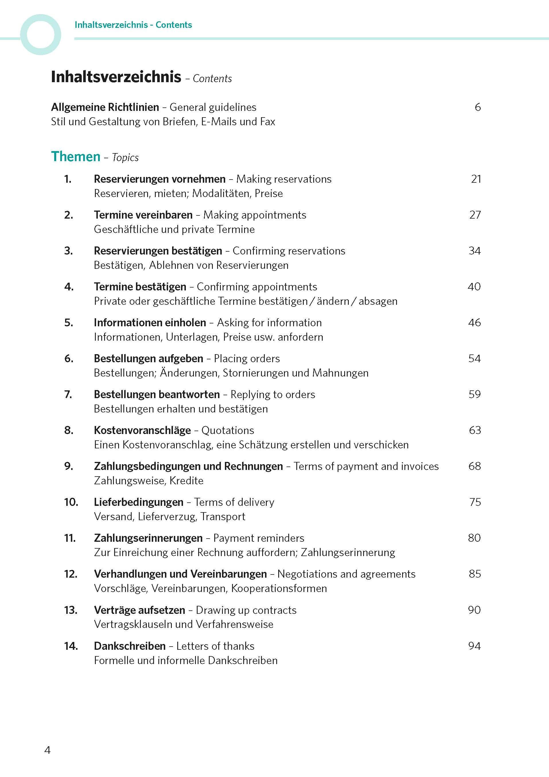 Beispielinhalt (Bild) PONS Bürokommunikation Englisch