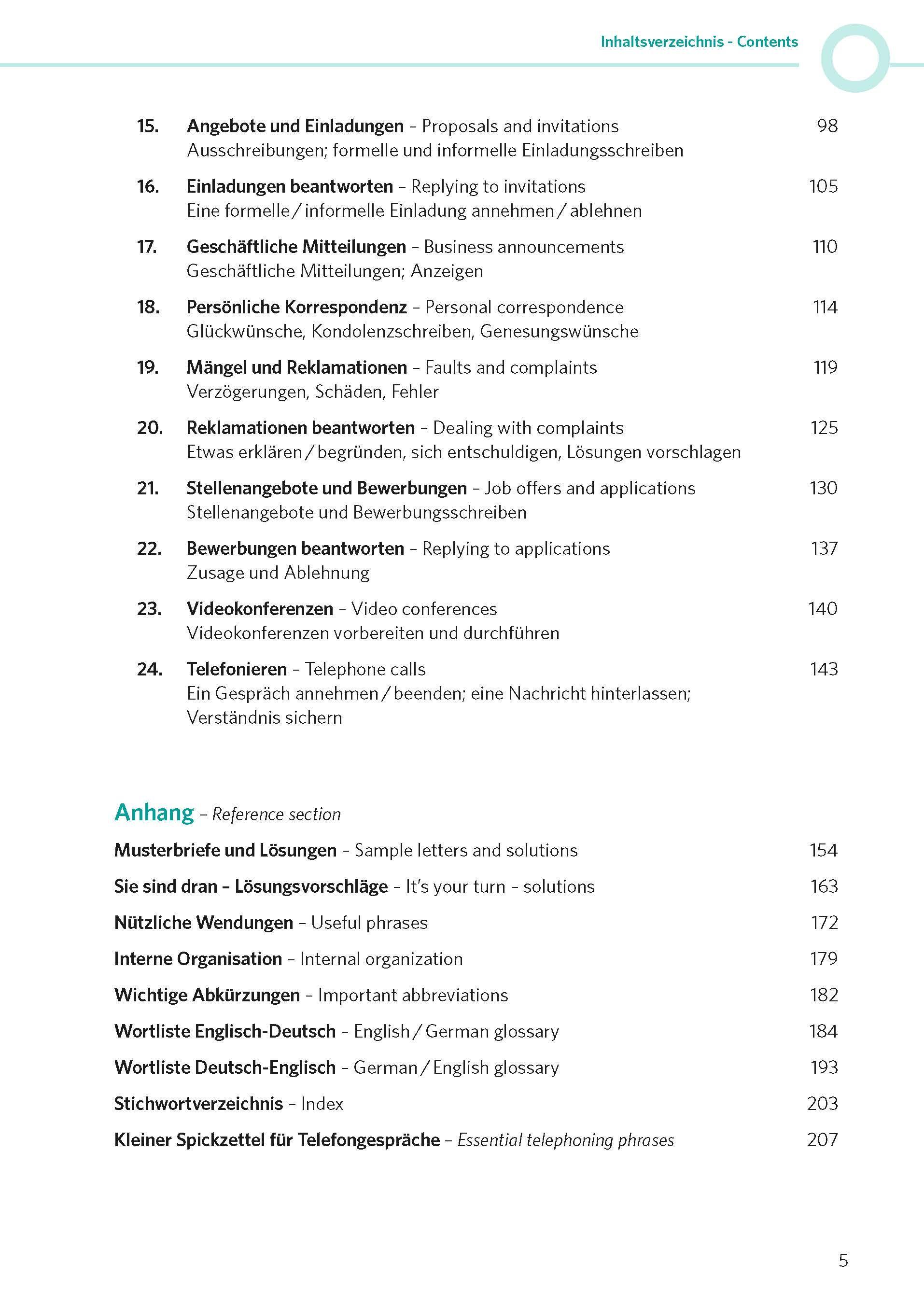 Beispielinhalt (Bild) PONS Bürokommunikation Englisch