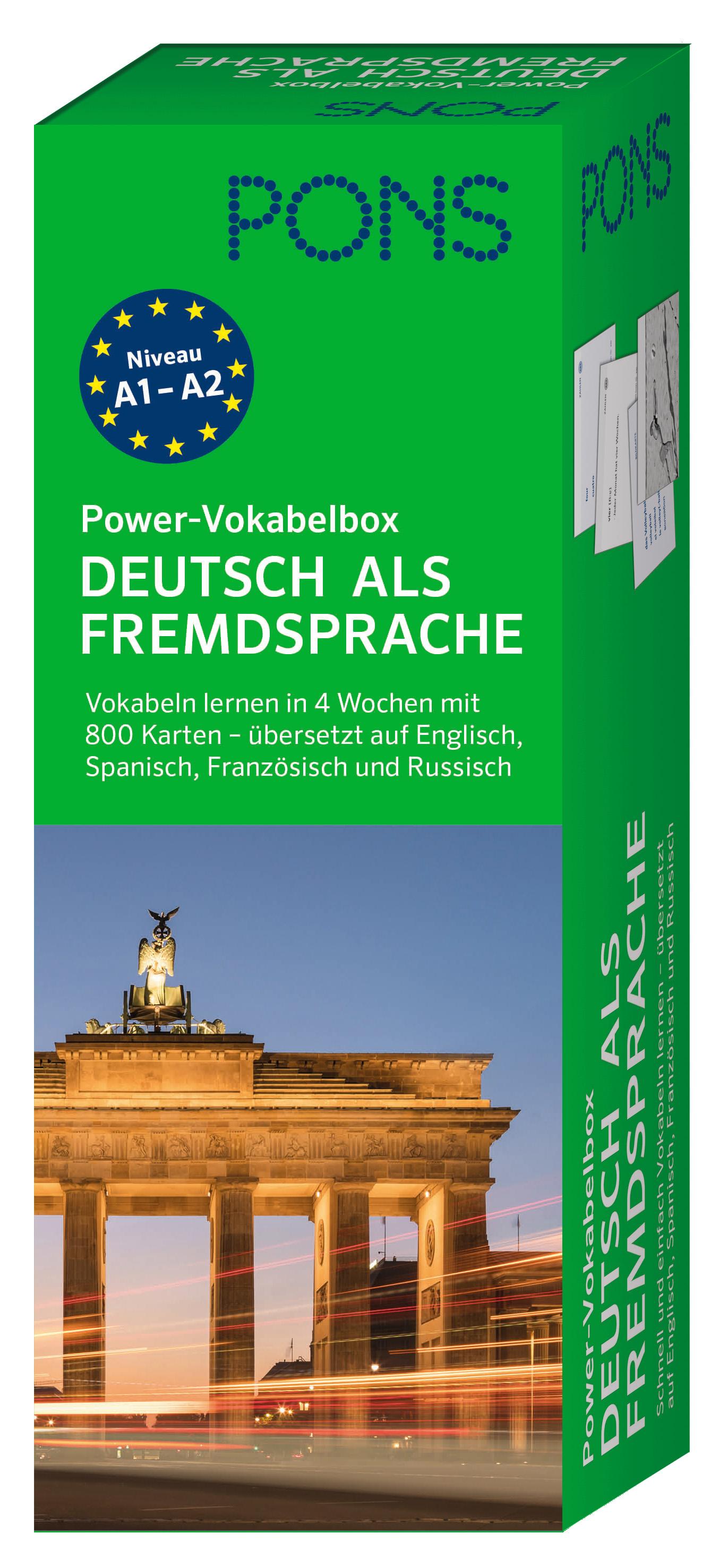 Vorderes Coverbild PONS Power-Vokabelbox Deutsch als Fremdsprache