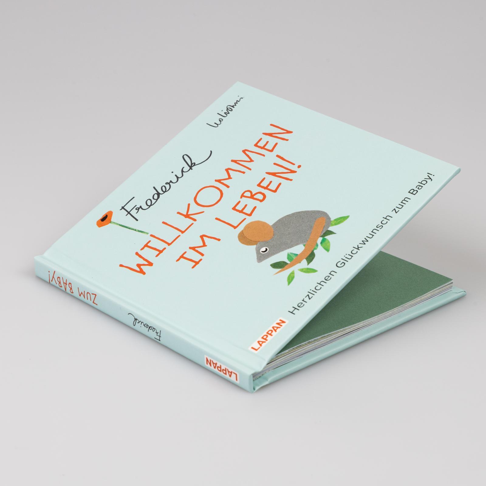 Beispielinhalt (Bild) Willkommen im Leben! Herzlichen Glückwunsch zum Baby! (Frederick von Leo Lionni)
