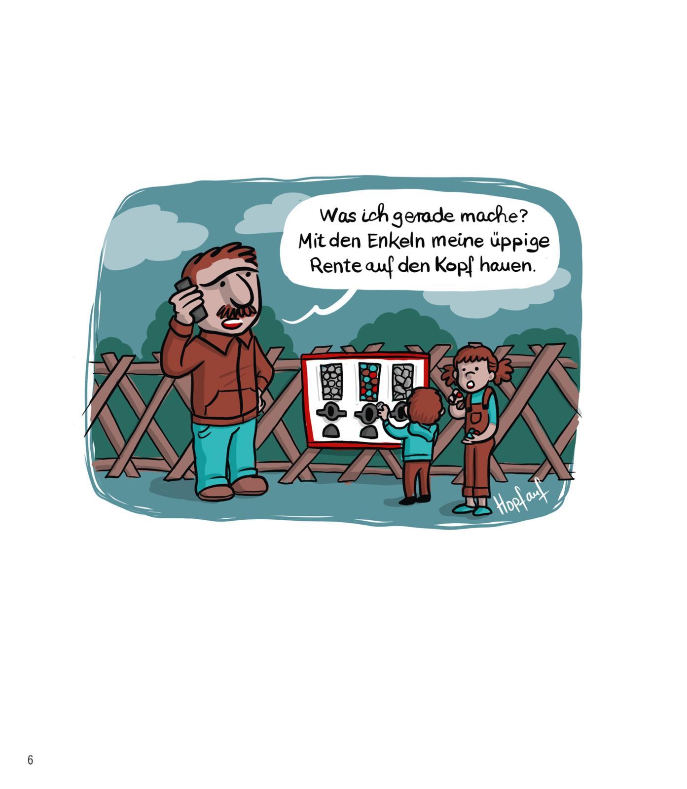 Beispielinhalt (Bild) Endlich Feierabend! - Cartoons zum Ruhestand