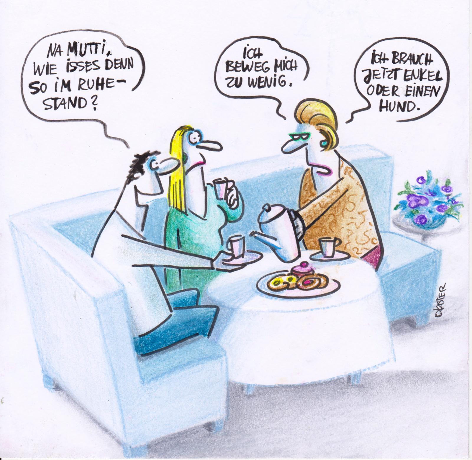 Beispielinhalt (Bild) Endlich Feierabend! - Cartoons zum Ruhestand