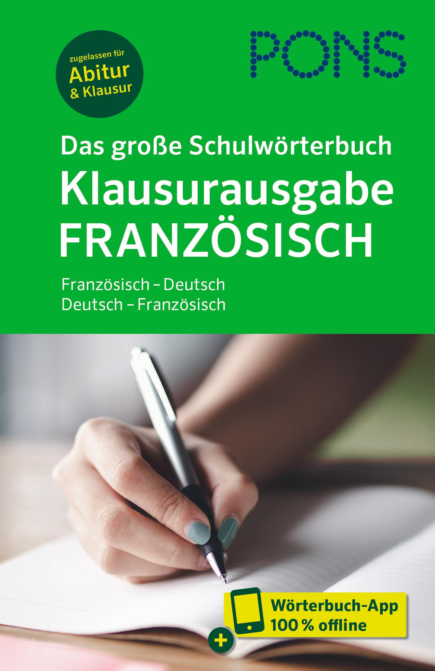 Vorderes Coverbild PONS Das große Schulwörterbuch Klausurausgabe Französisch