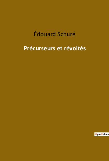 Vorderes Coverbild Précurseurs et révoltés