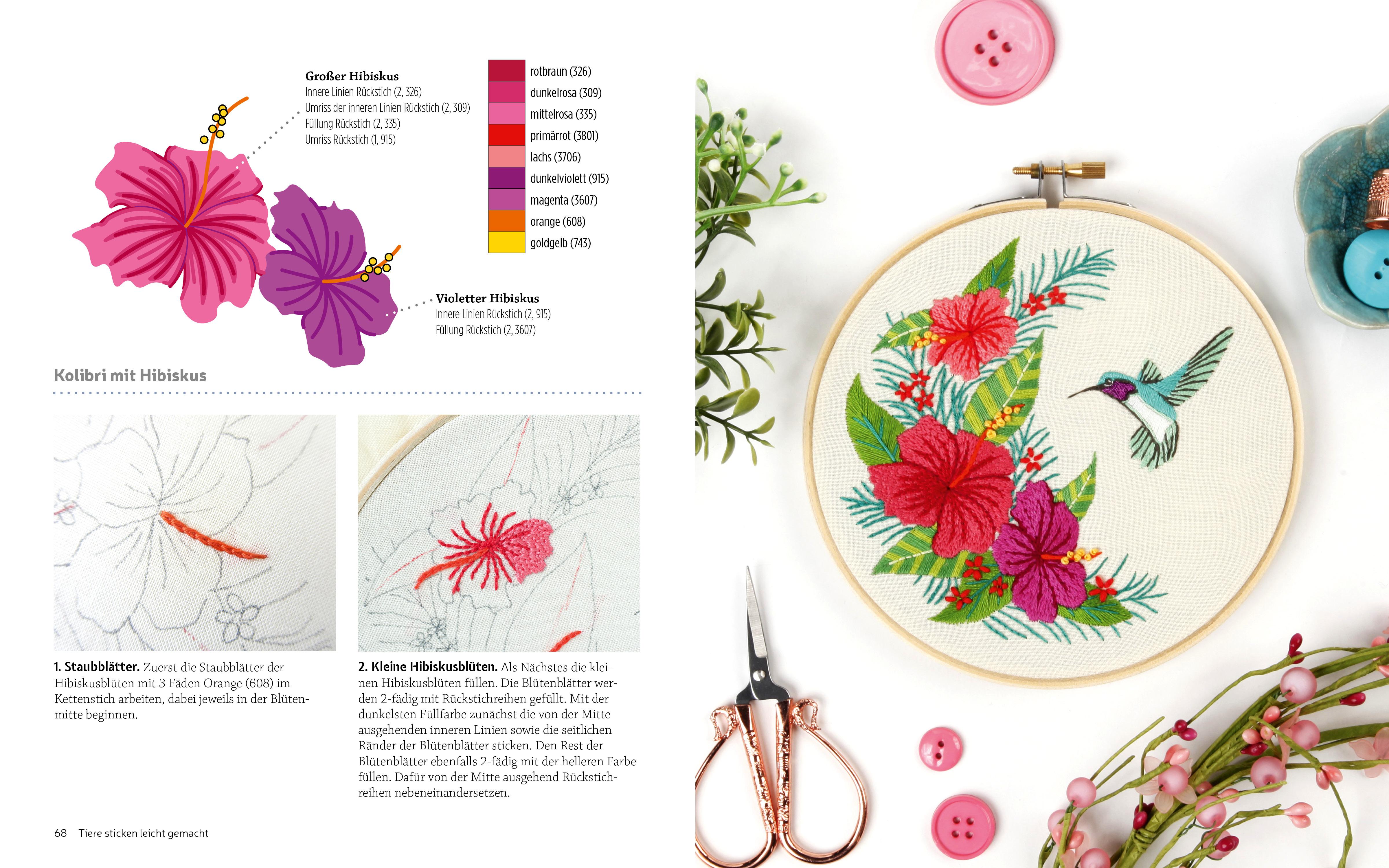 Beispielinhalt (Bild) Tiere Sticken leicht gemacht