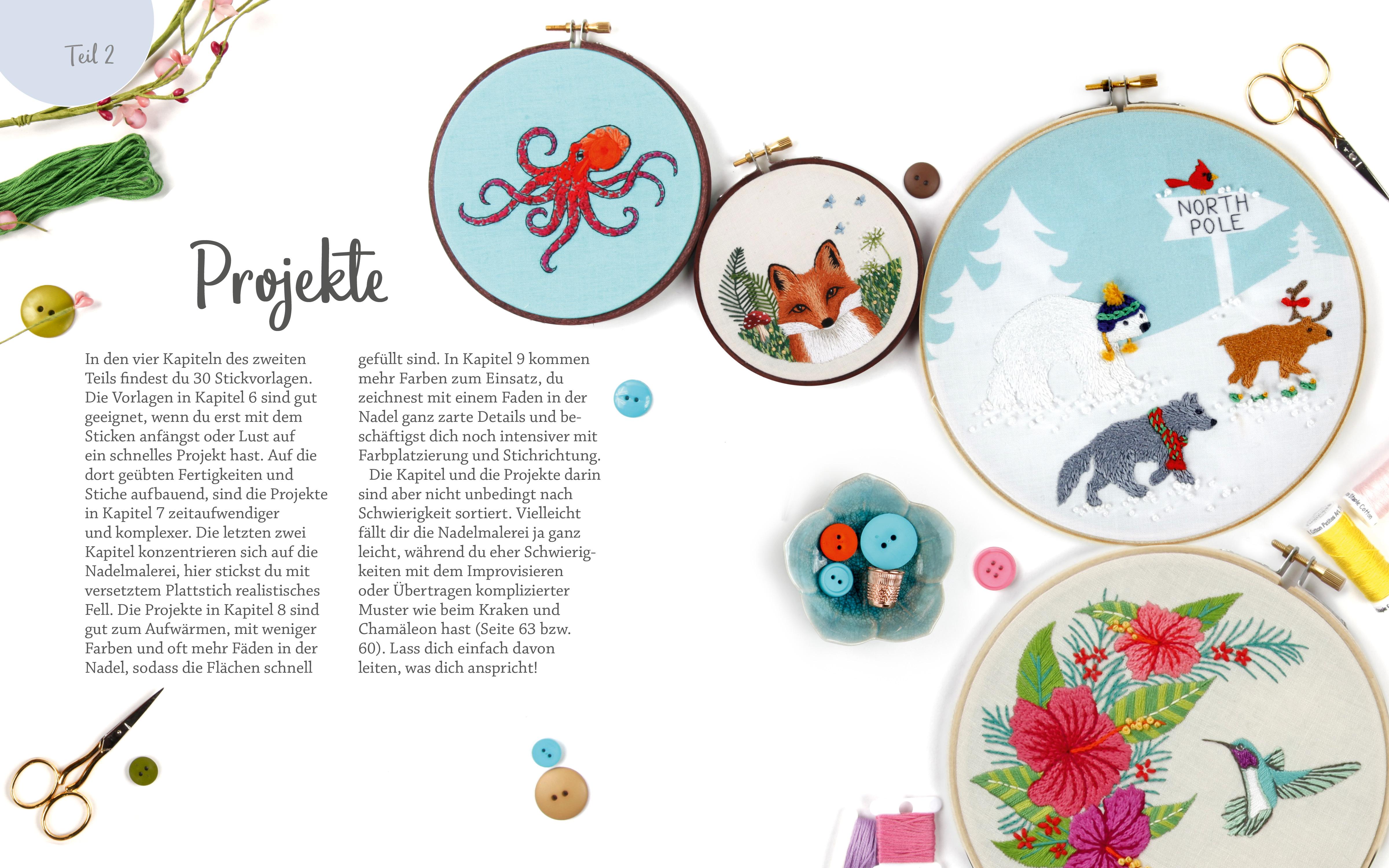Beispielinhalt (Bild) Tiere Sticken leicht gemacht