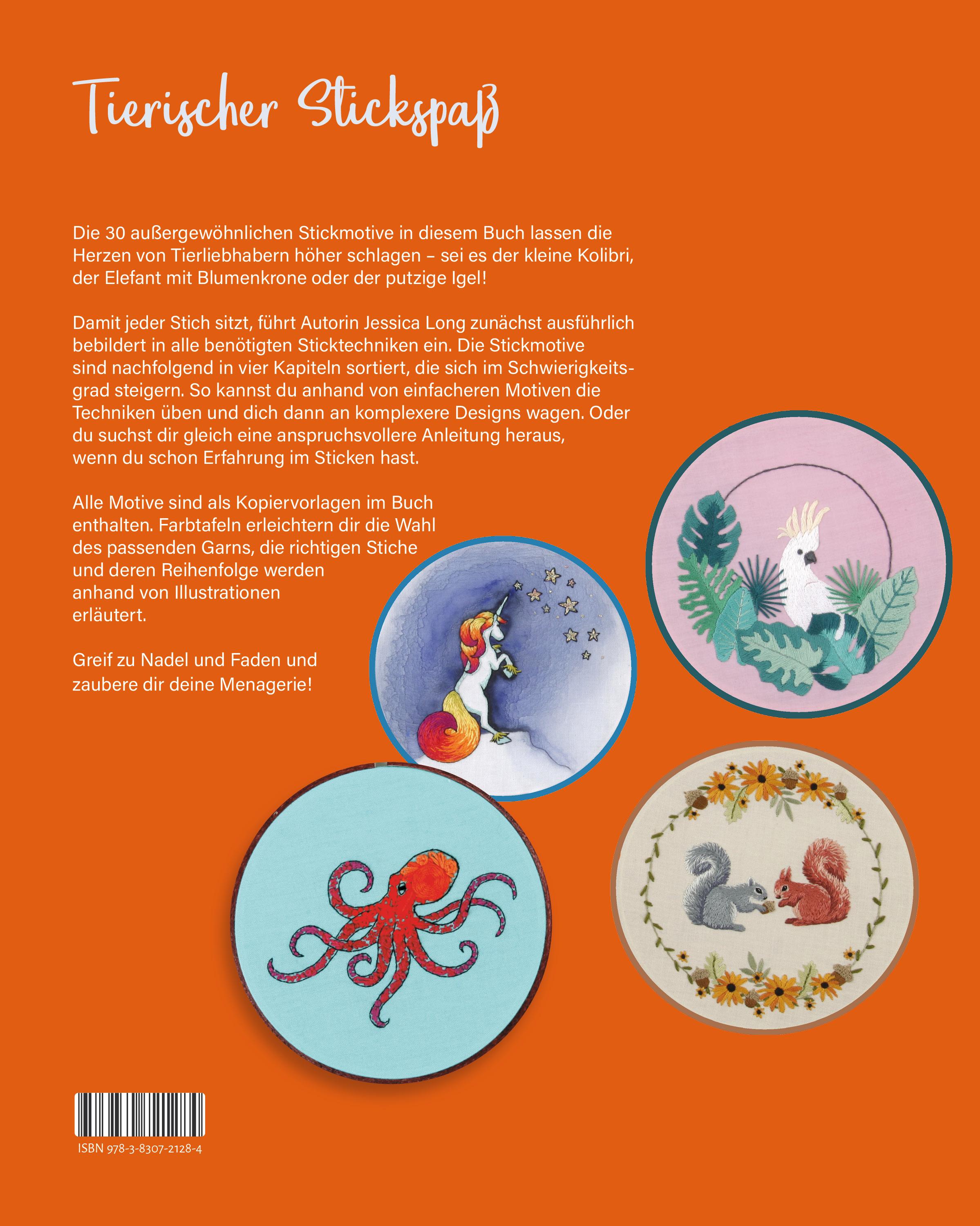 Rückseitencover Tiere Sticken leicht gemacht