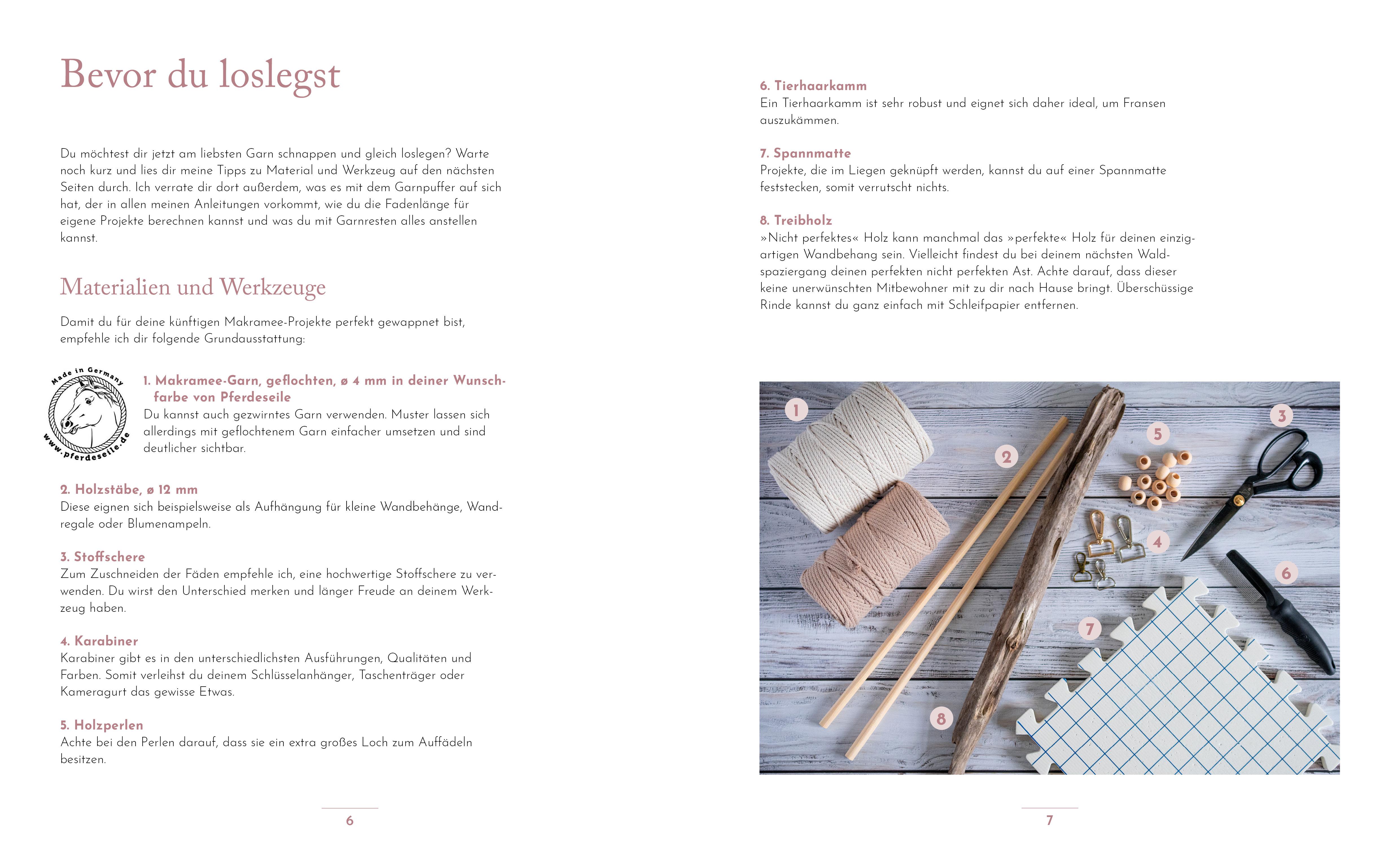 Beispielinhalt (Bild) Das Makramee Musterbuch