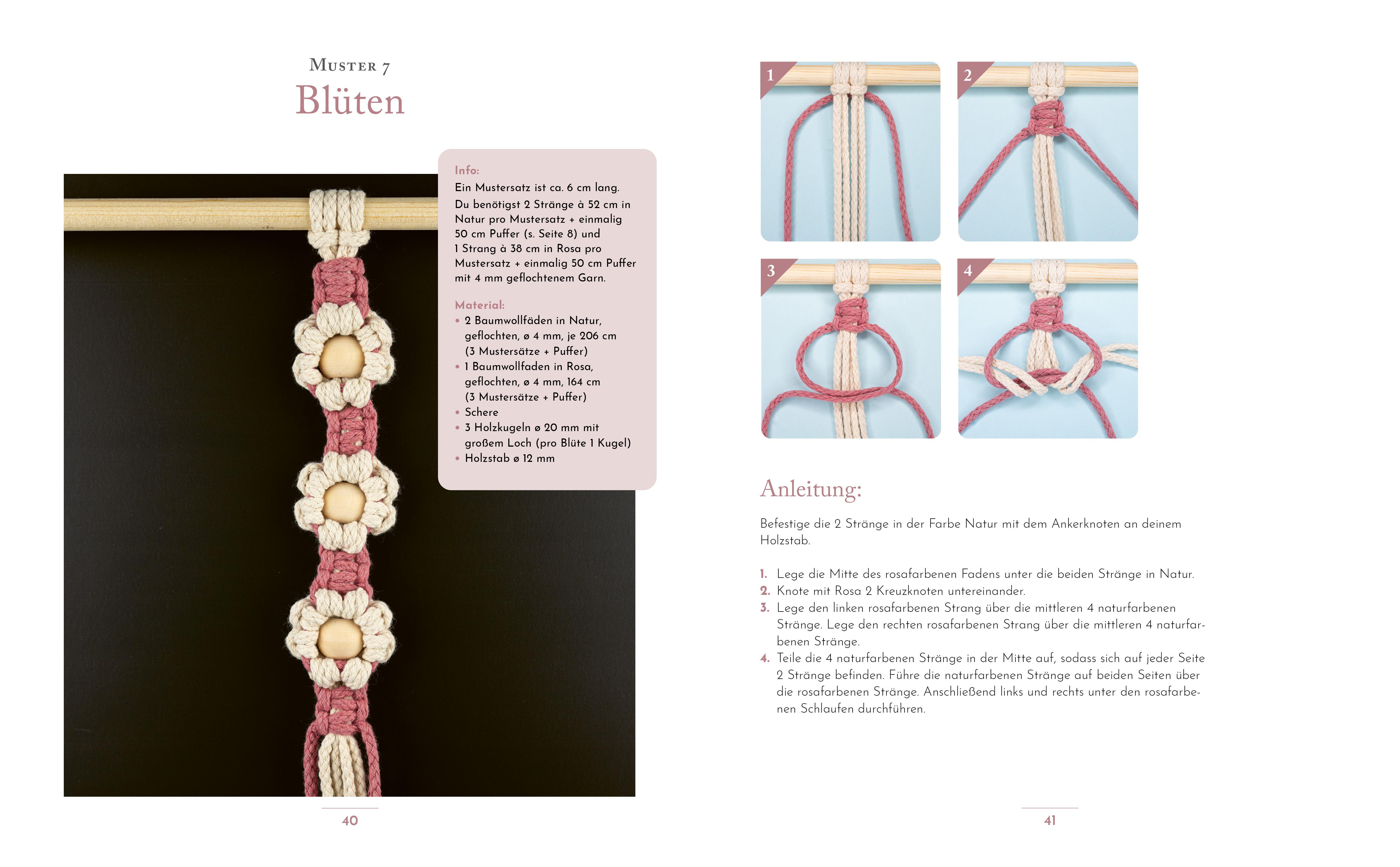 Beispielinhalt (Bild) Das Makramee Musterbuch