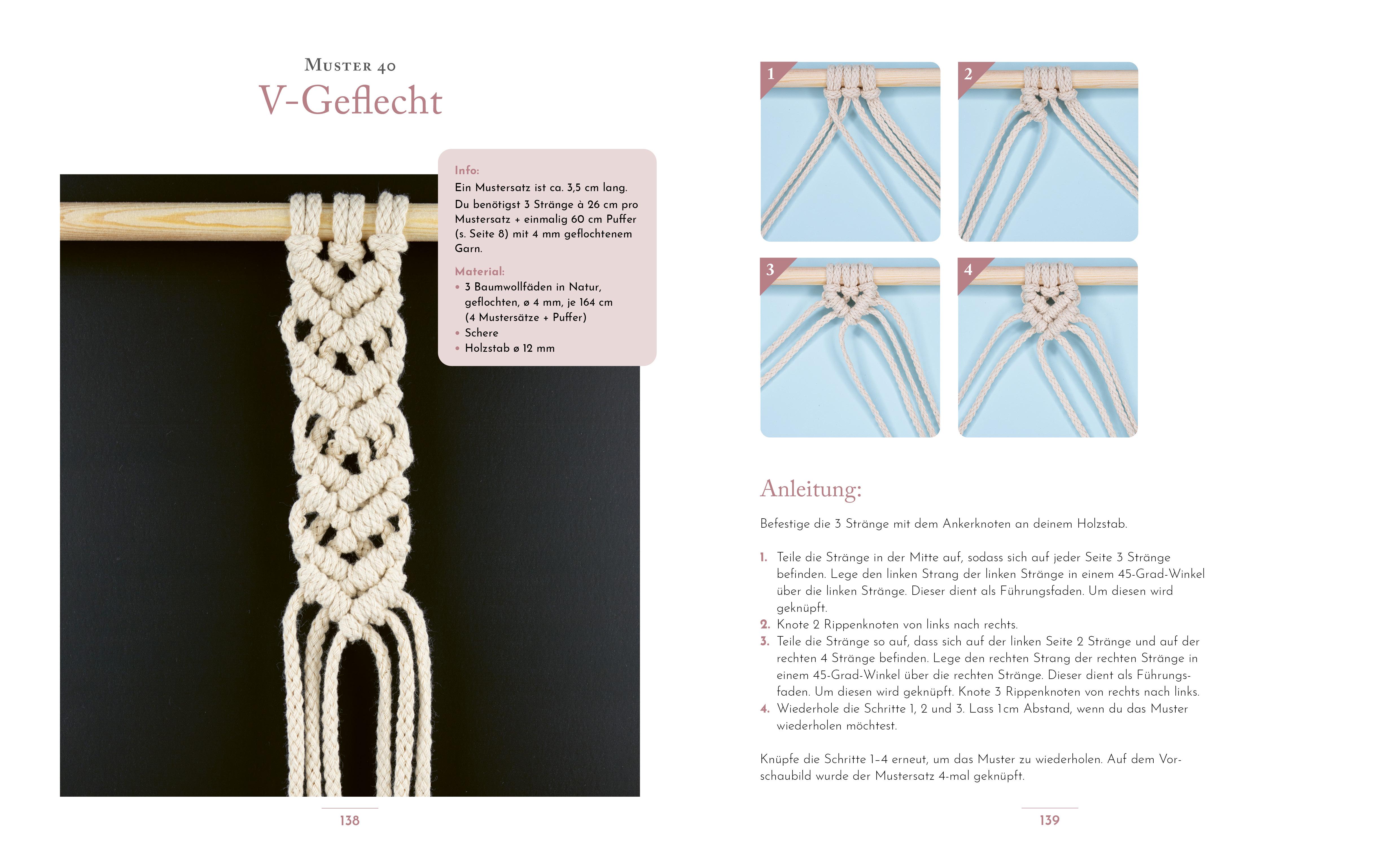 Beispielinhalt (Bild) Das Makramee Musterbuch