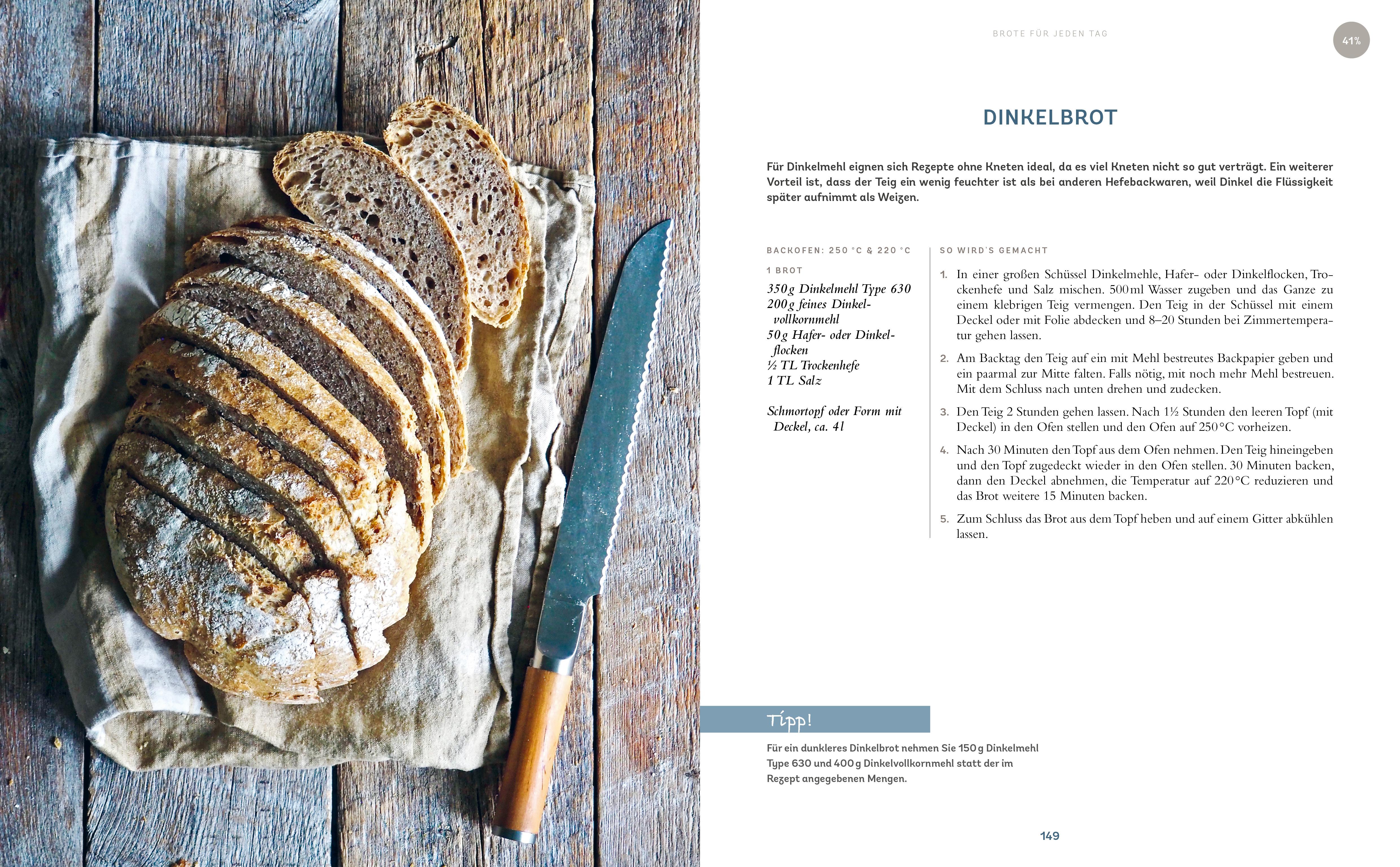 Beispielinhalt (Bild) Zimtschnecke und Dinkelbrot