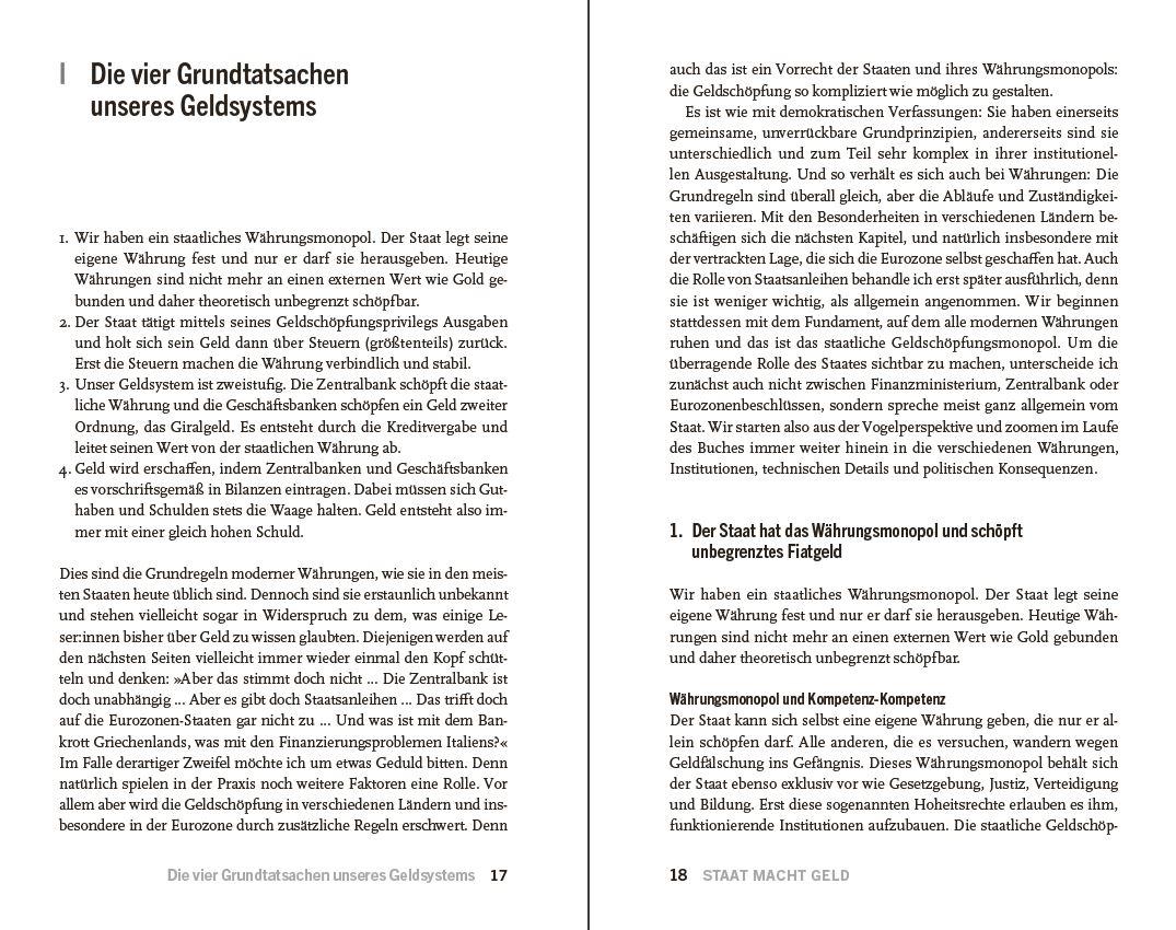 Beispielinhalt (Bild) Staat Macht Geld