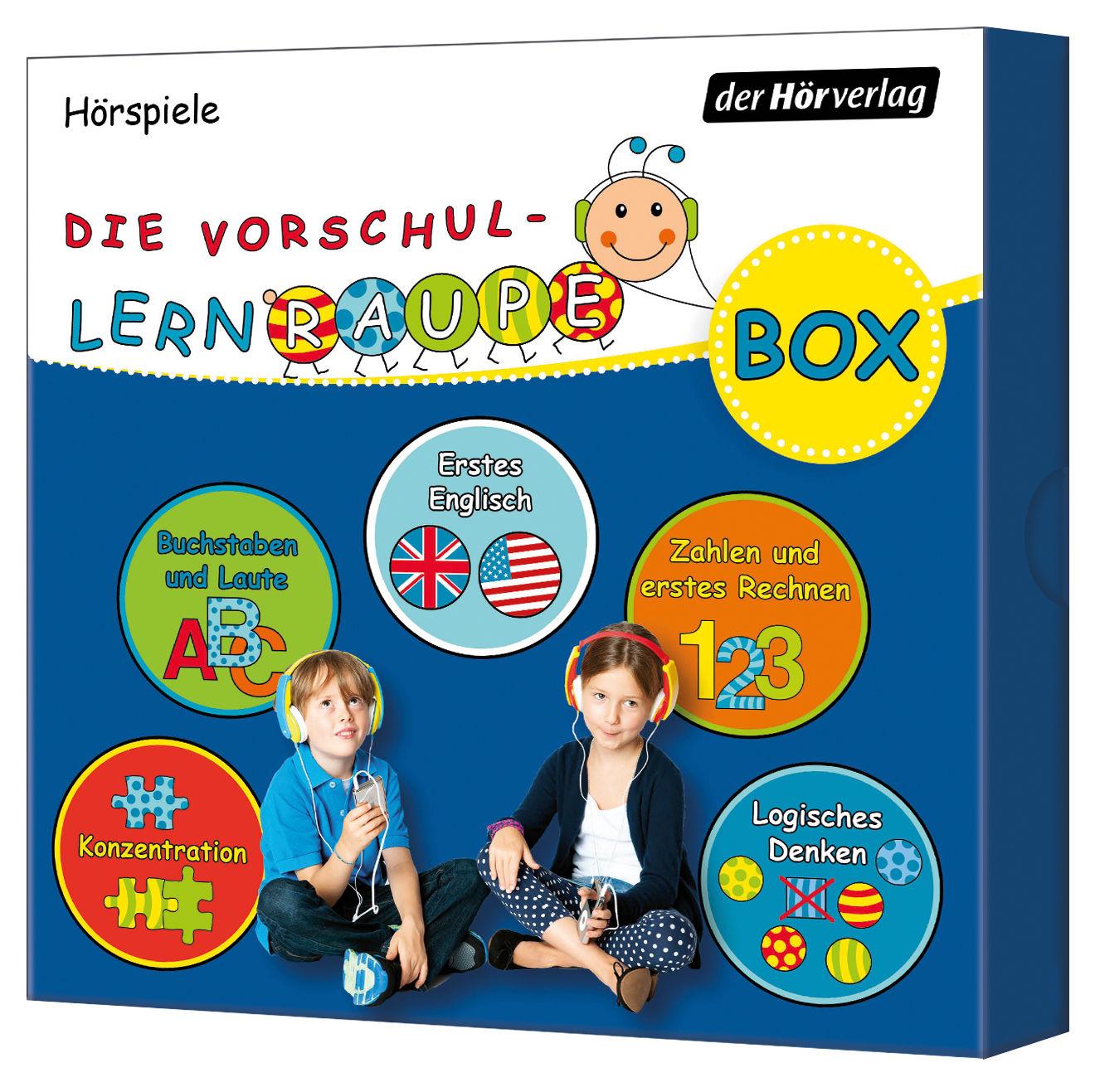Beispielinhalt (Bild) Die Vorschul-Lernraupen-Box