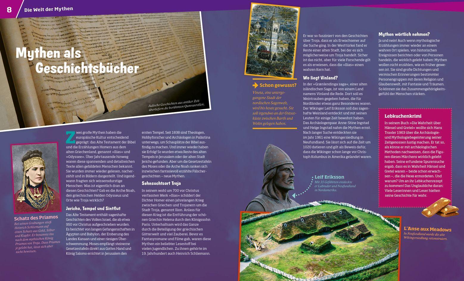 Beispielinhalt (Bild) WAS IST WAS Band 146 Mythologie. Göttinnen, Helden und magische Wesen