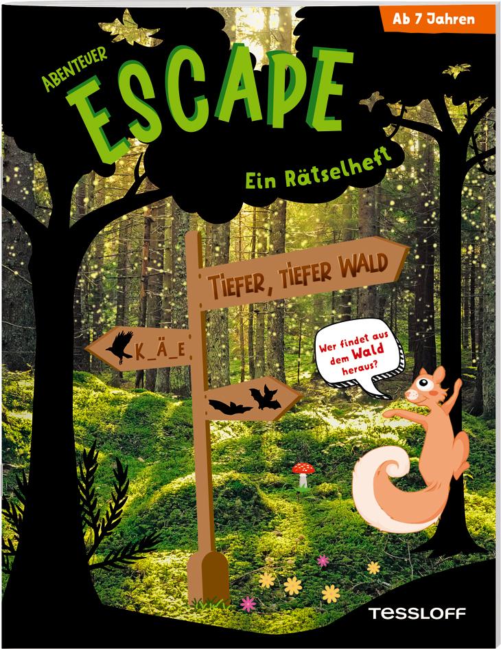 Vorderes Coverbild Abenteuer Escape. Ein Rätselheft. Tiefer, tiefer Wald - Wer findet aus dem Wald hinaus?