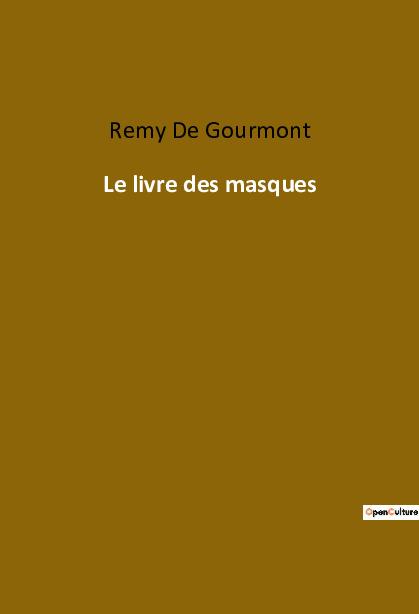 Vorderes Coverbild Le livre des masques