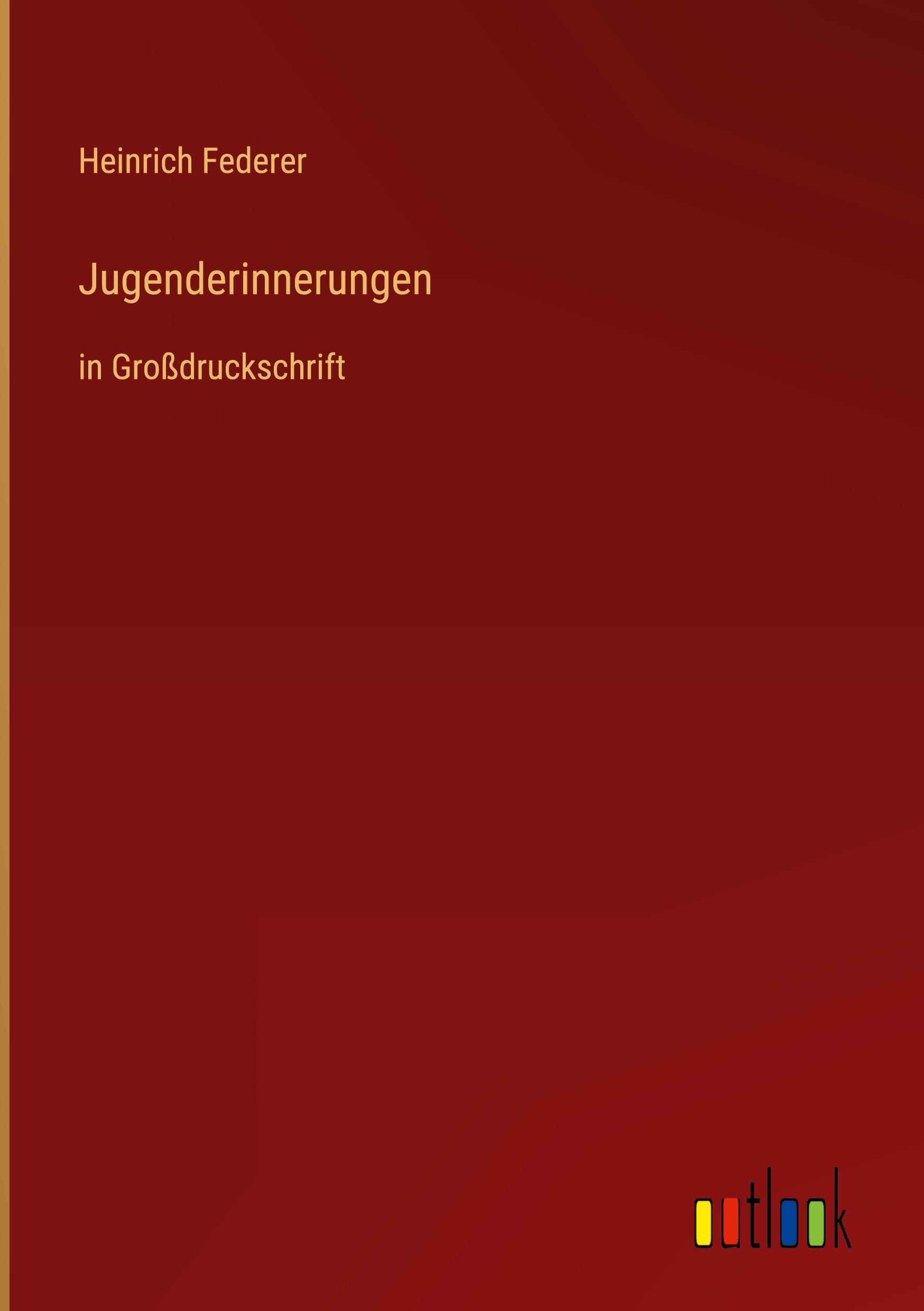 Vorderes Coverbild Jugenderinnerungen