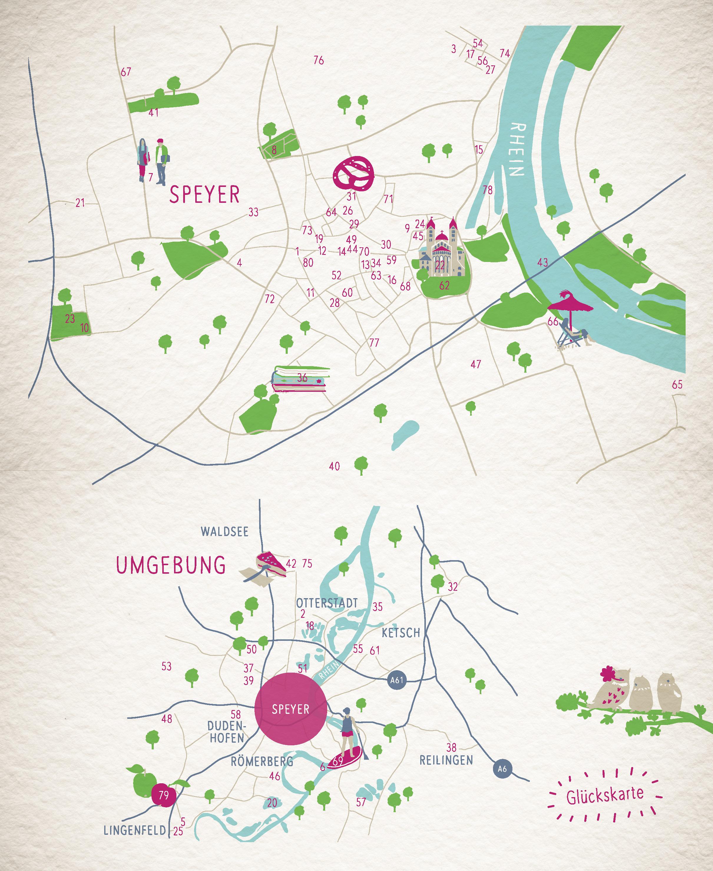 Beispielinhalt (Bild) Glücksorte in und um Speyer