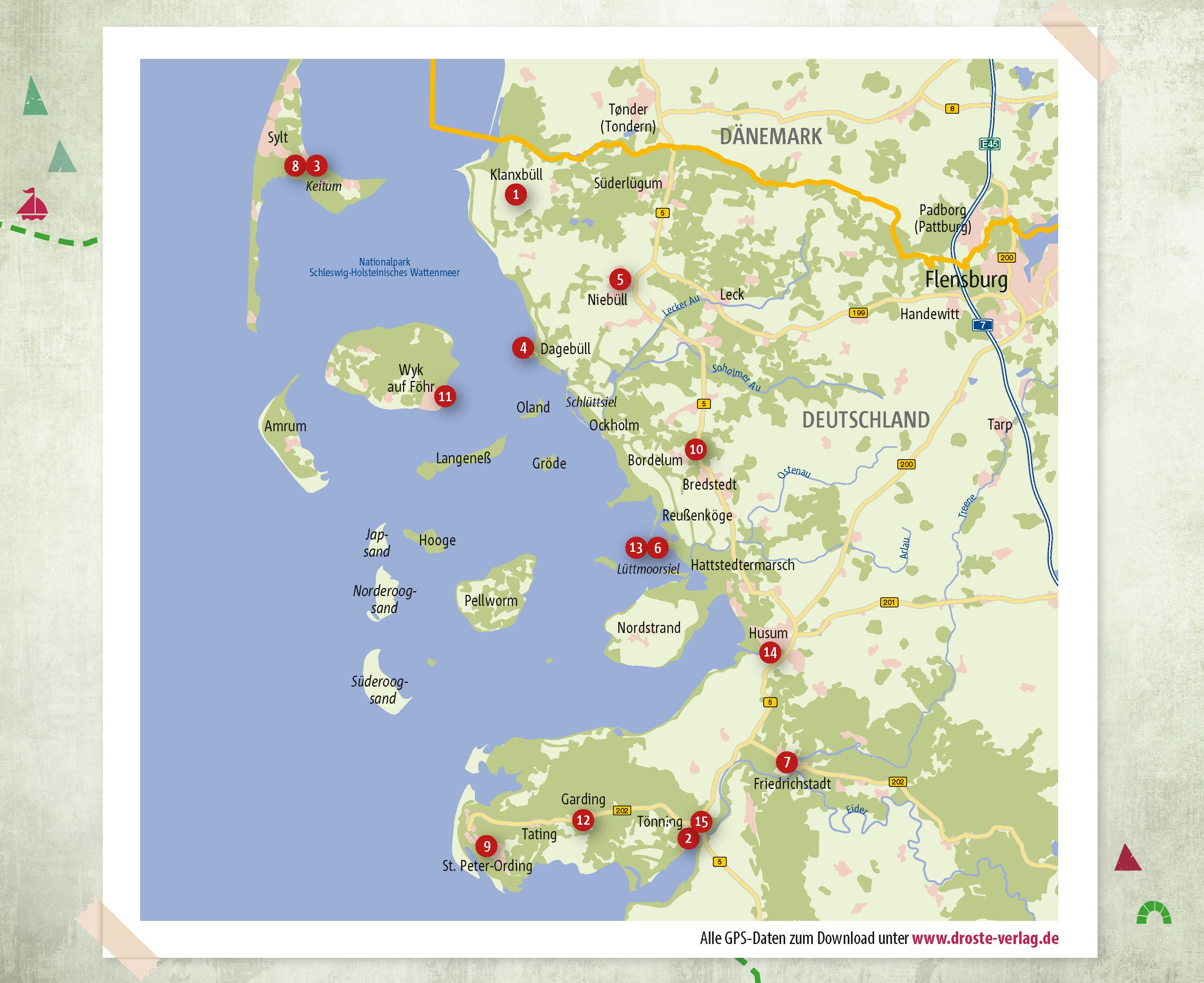 Beispielinhalt (Bild) Nordfriesland. Radeln für die Seele