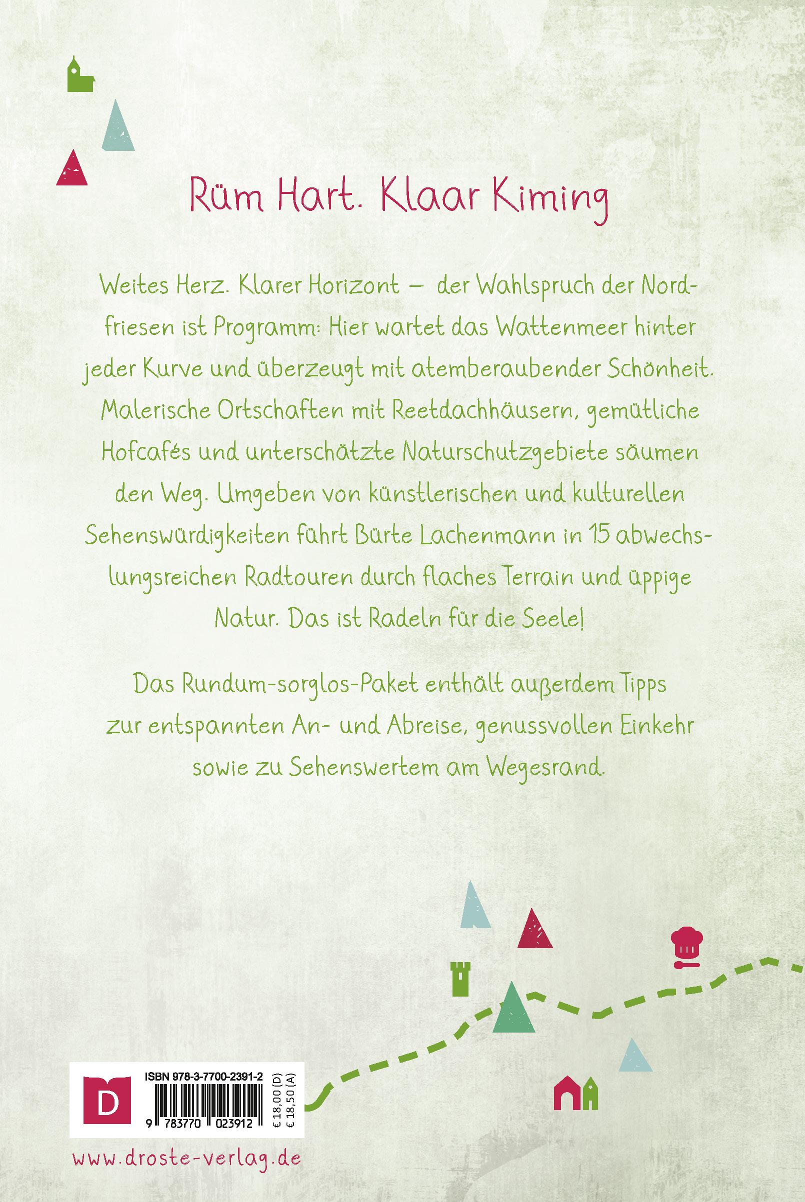 Rückseitencover Nordfriesland. Radeln für die Seele