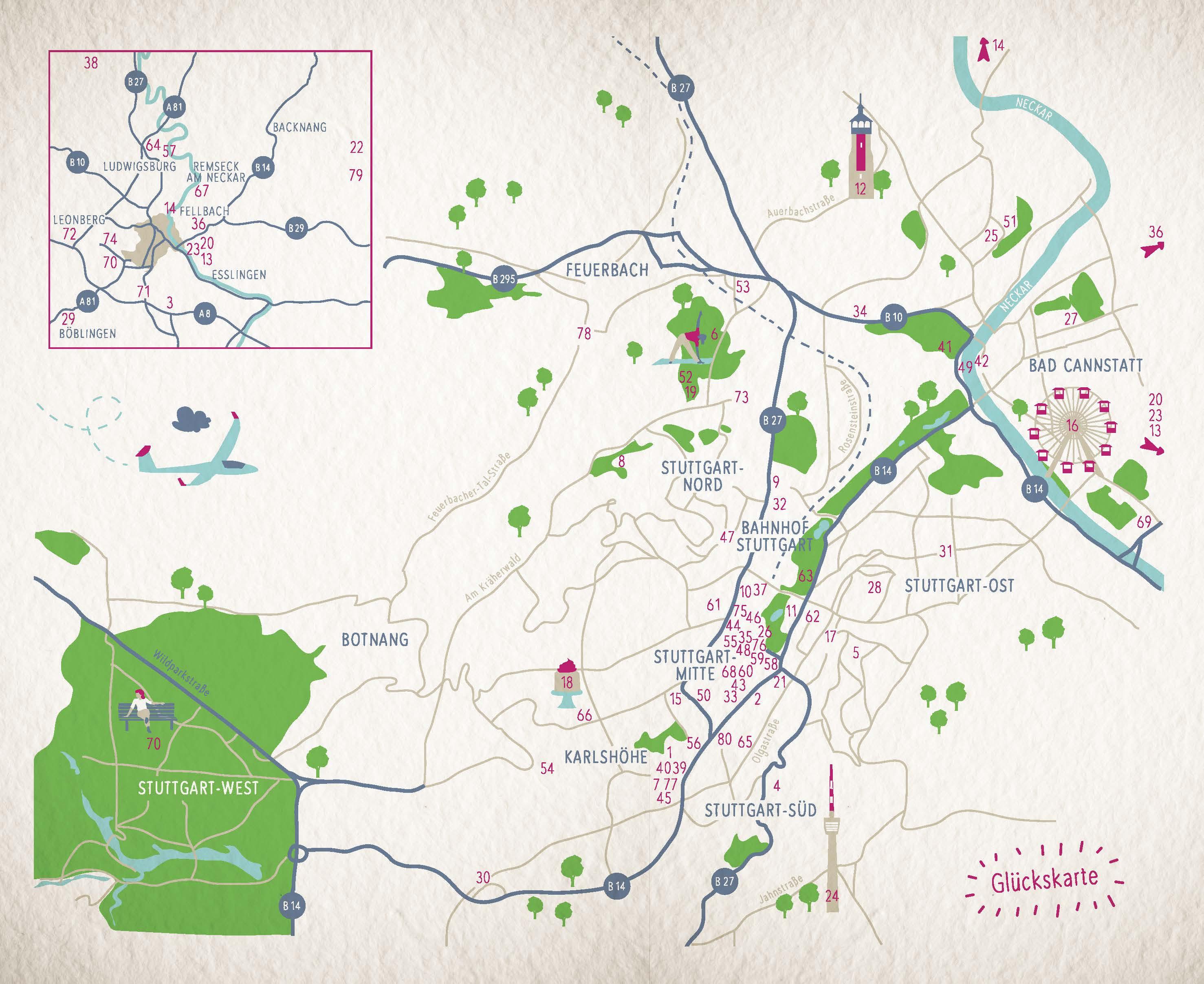 Beispielinhalt (Bild) Glücksorte in Stuttgart