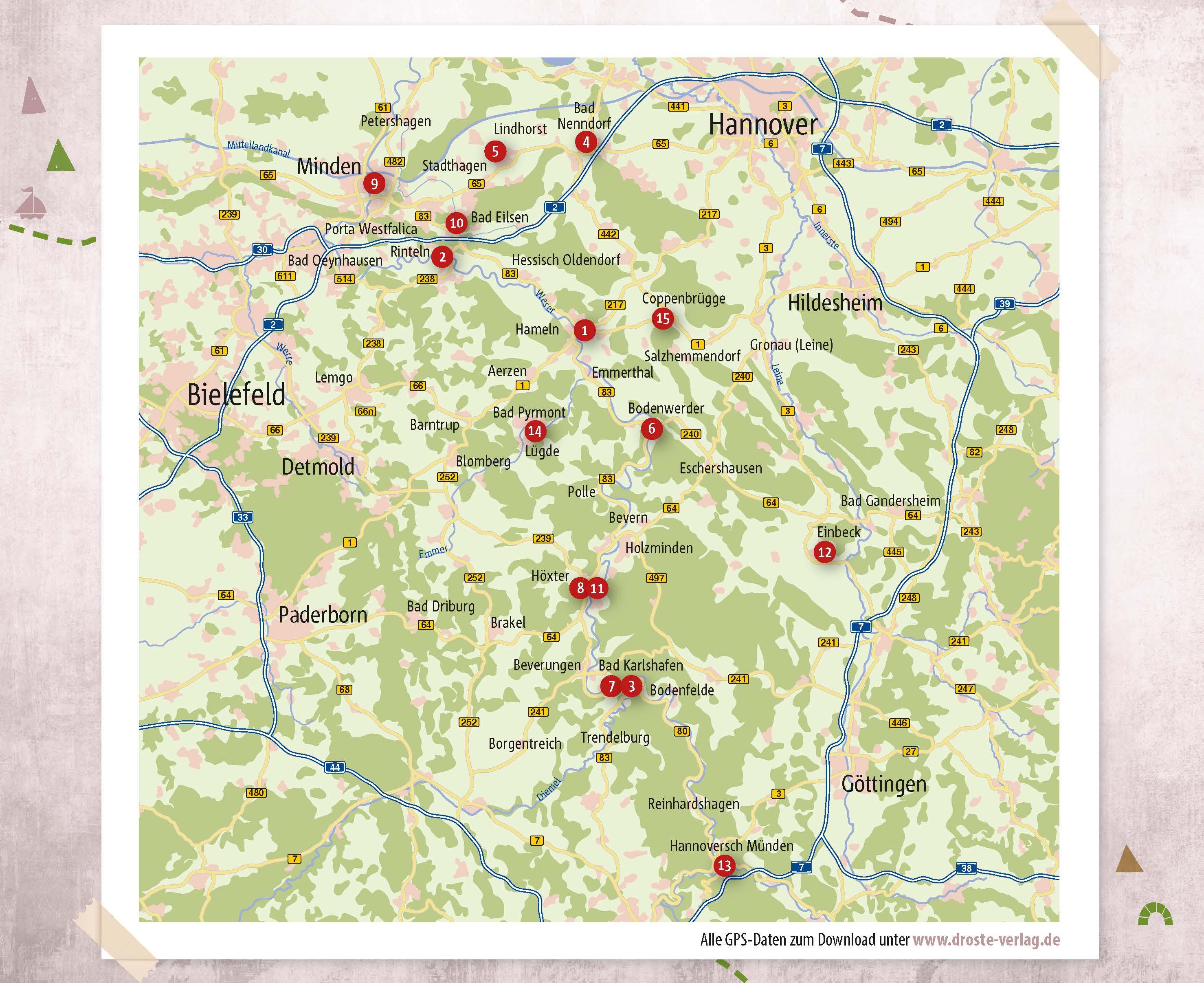 Beispielinhalt (Bild) Weserbergland. Radeln für die Seele
