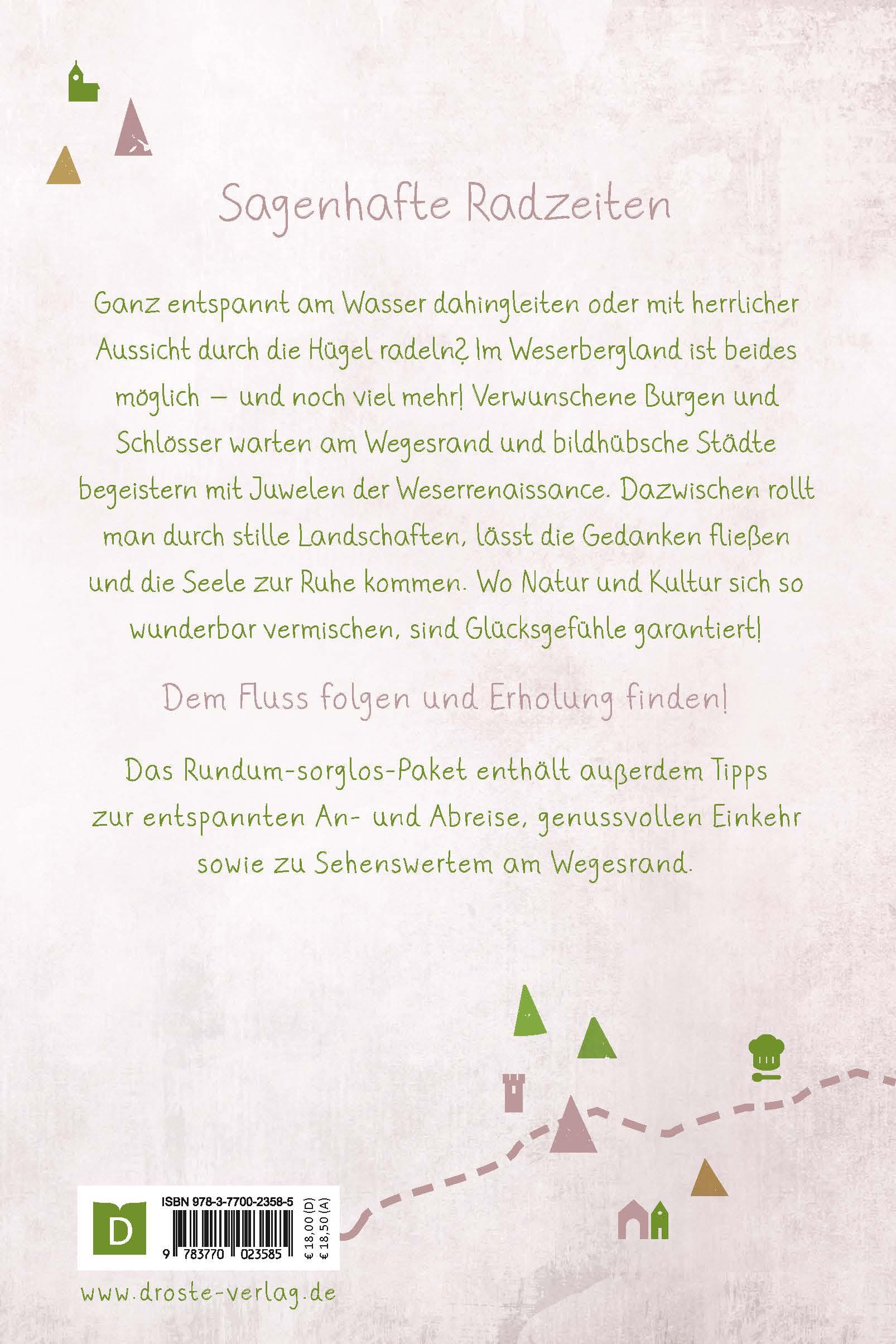 Rückseitencover Weserbergland. Radeln für die Seele