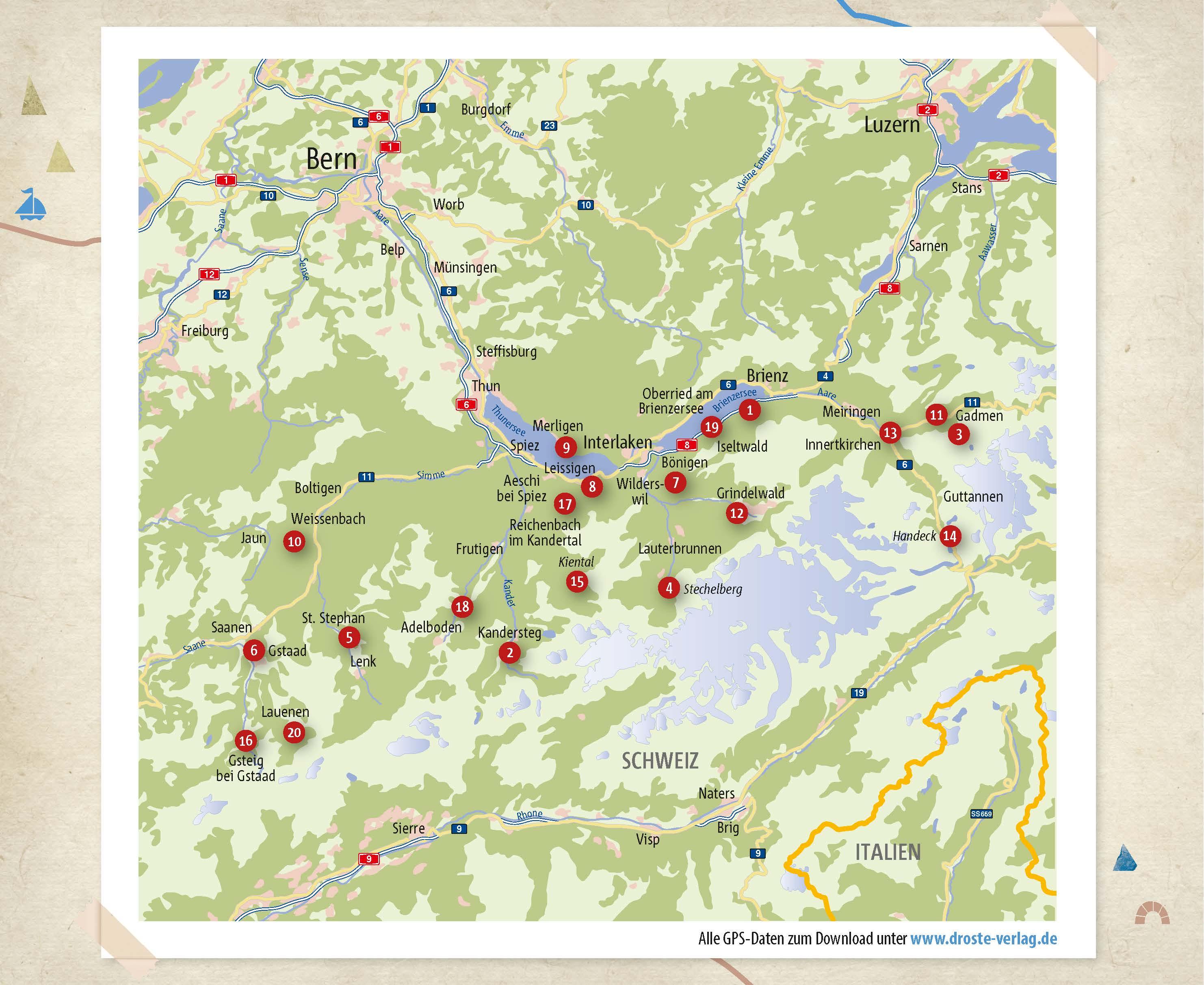 Beispielinhalt (Bild) Berner Oberland. Wandern für die Seele