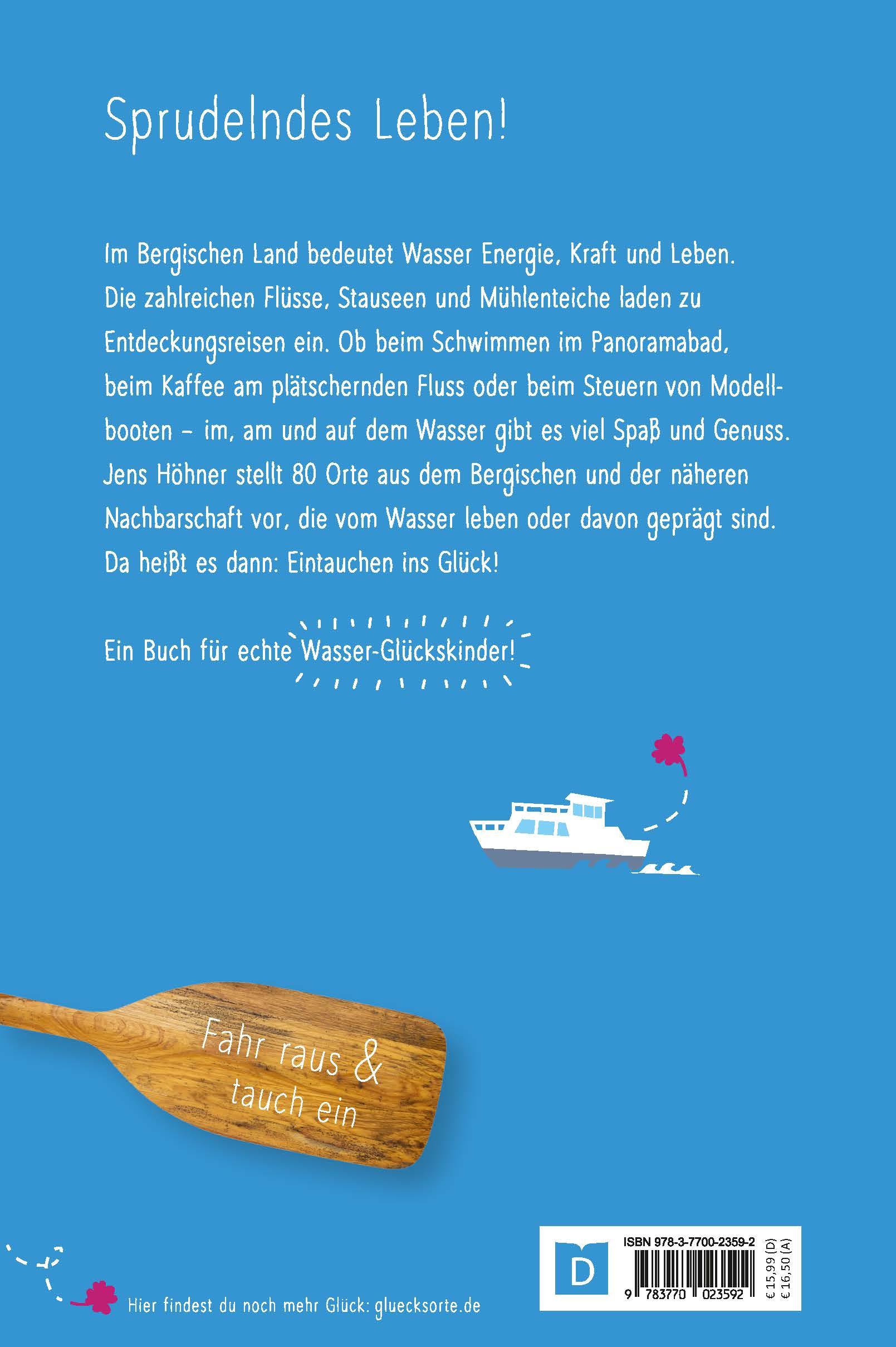 Rückseitencover Blaue Glücksorte im Bergischen Land