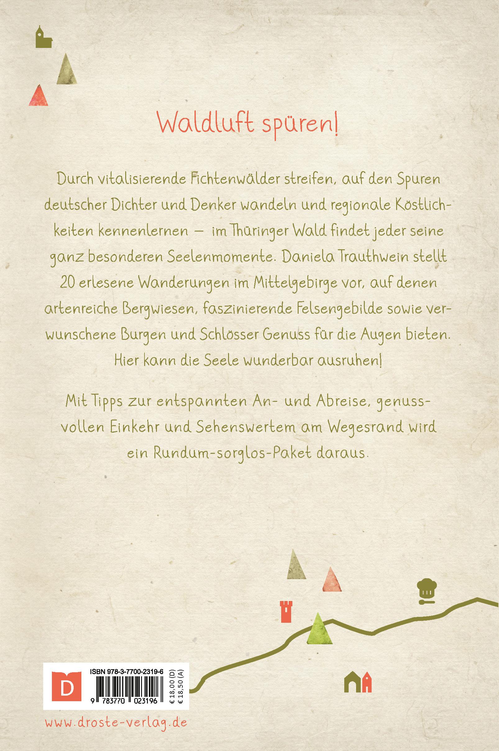 Rückseitencover Thüringer Wald. Wandern für die Seele