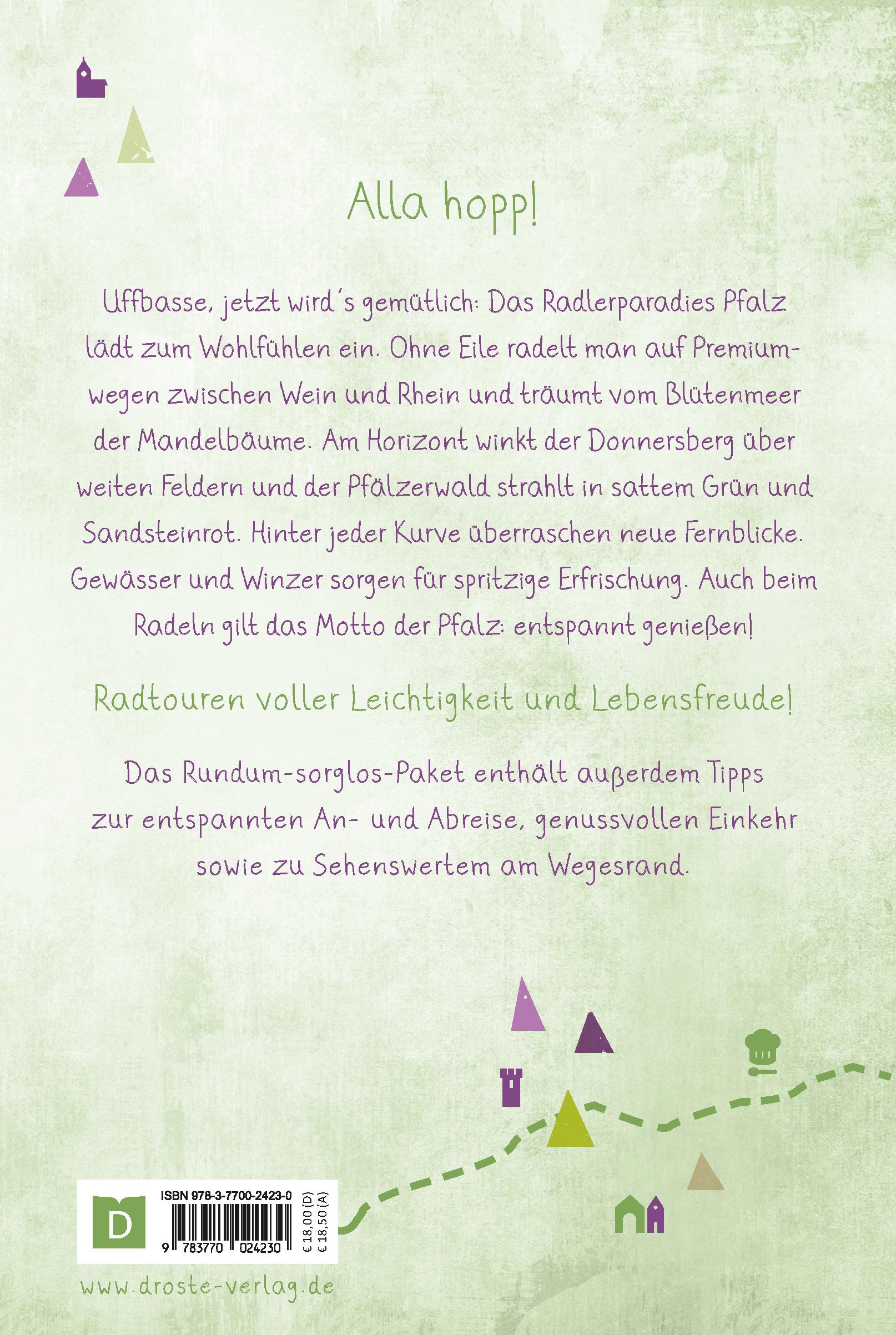 Rückseitencover Pfalz. Radeln für die Seele