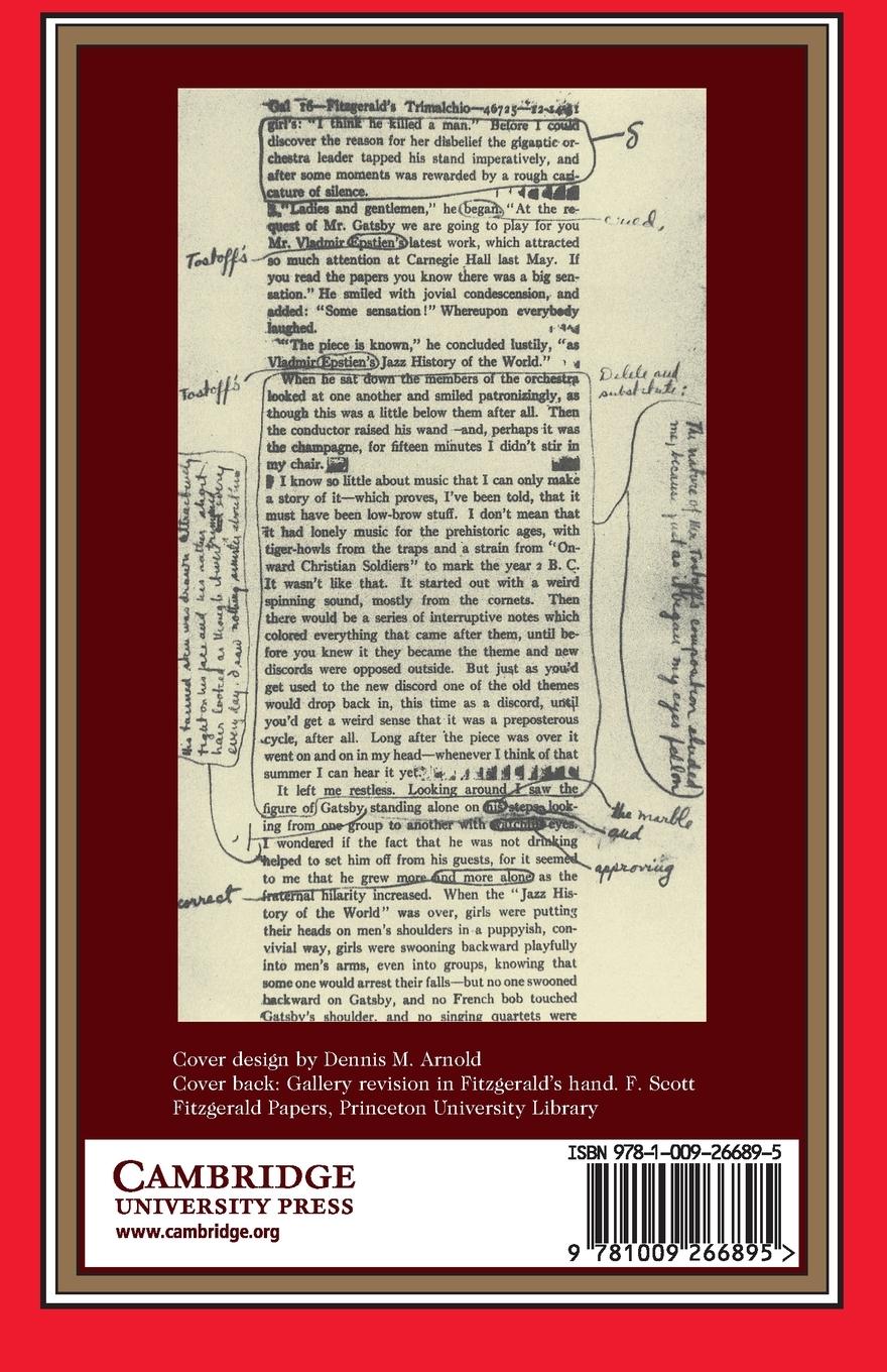 Rückseitencover F. Scott Fitzgerald