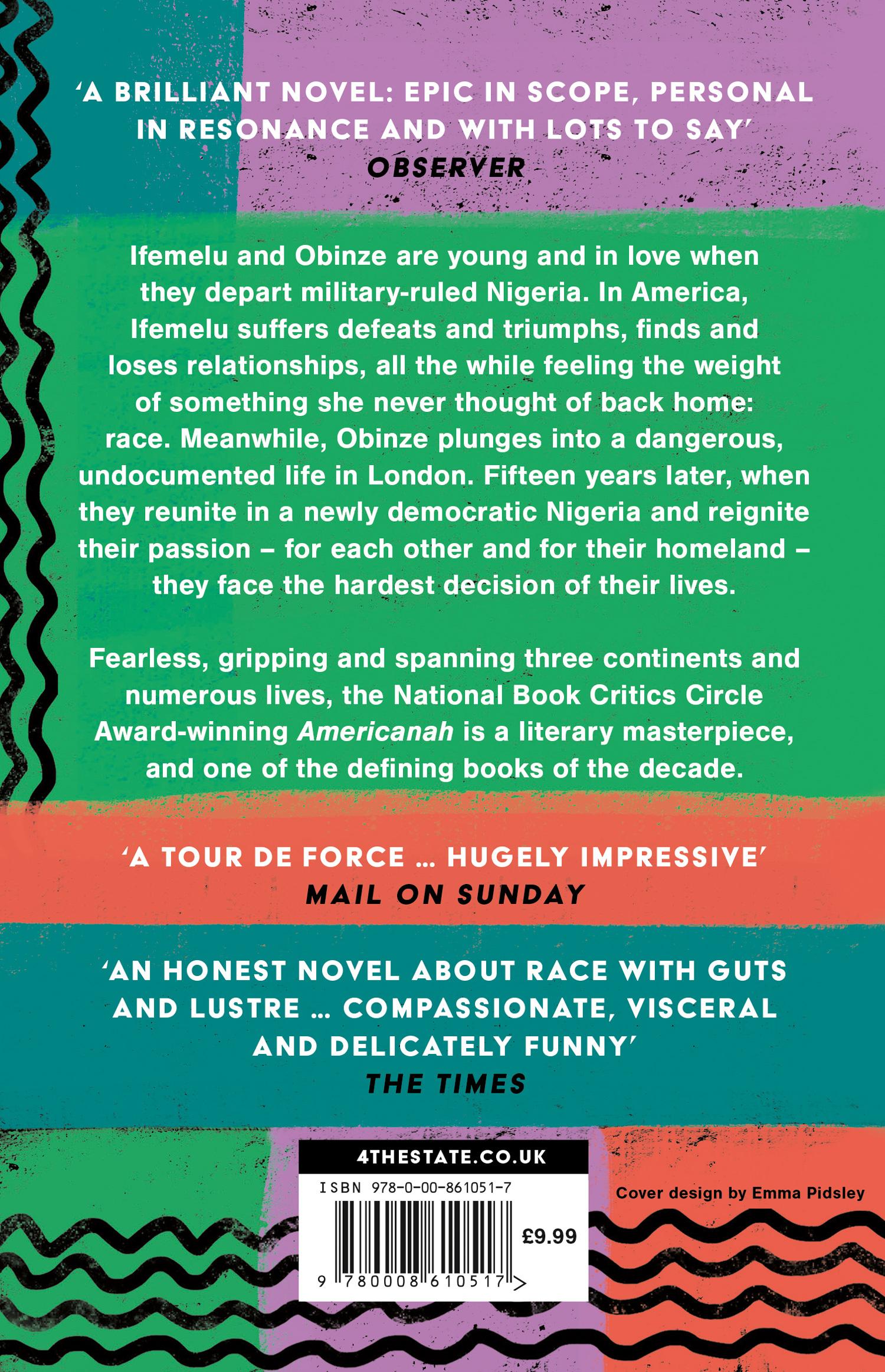 Rückseitencover Americanah