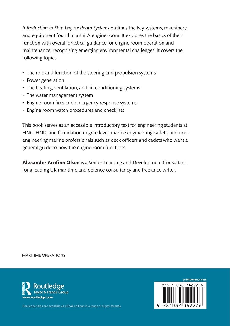 Rückseitencover Introduction to Ship Engine Room Systems