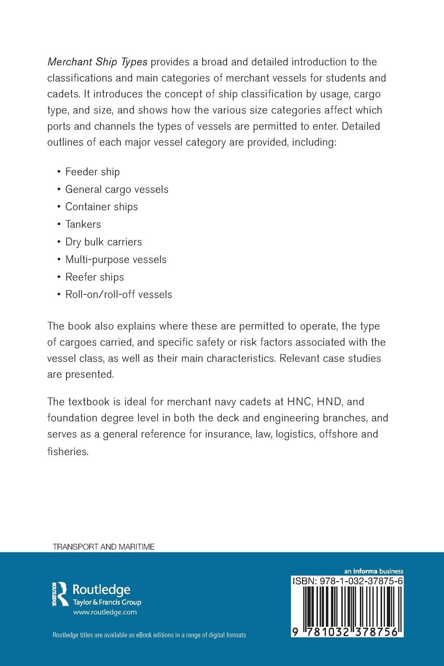 Rückseitencover Merchant Ship Types